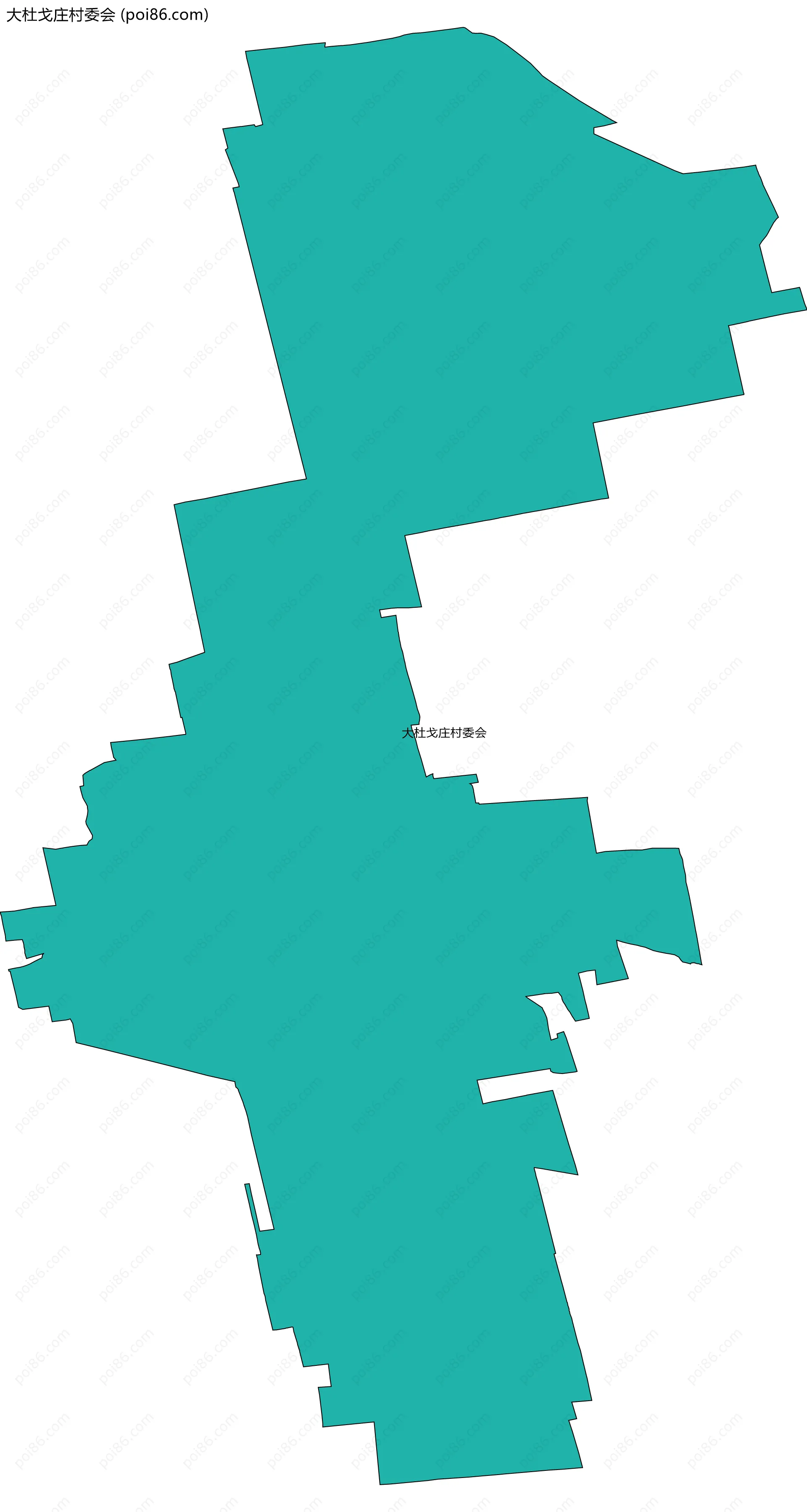 大杜戈庄村委会边界地图