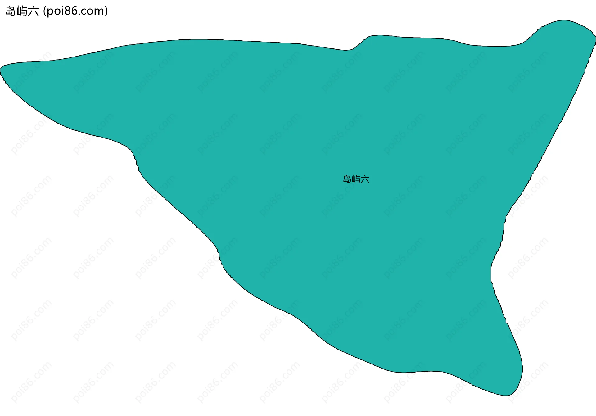 岛屿六边界地图(五级行政区划)