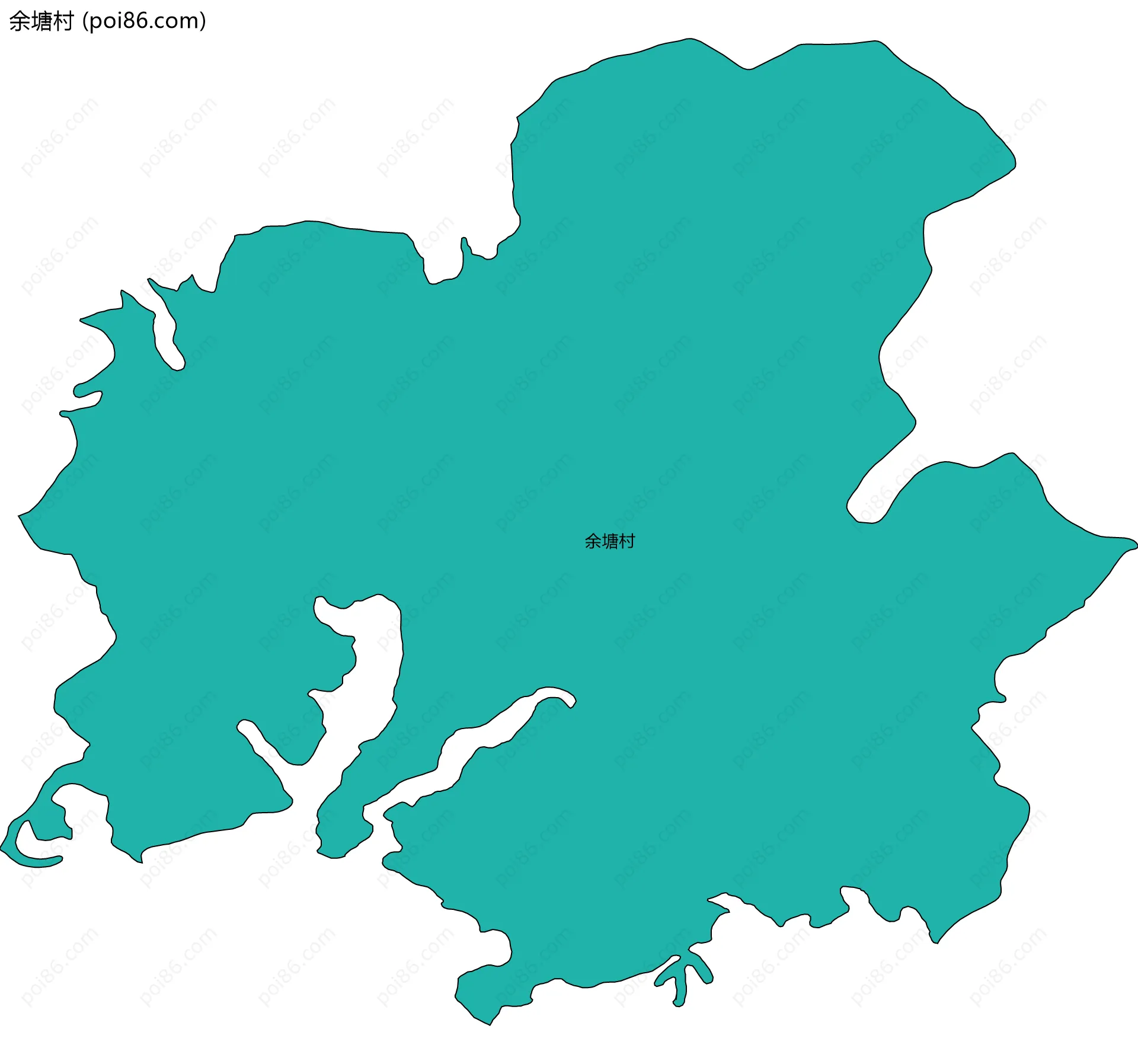 余塘村边界地图