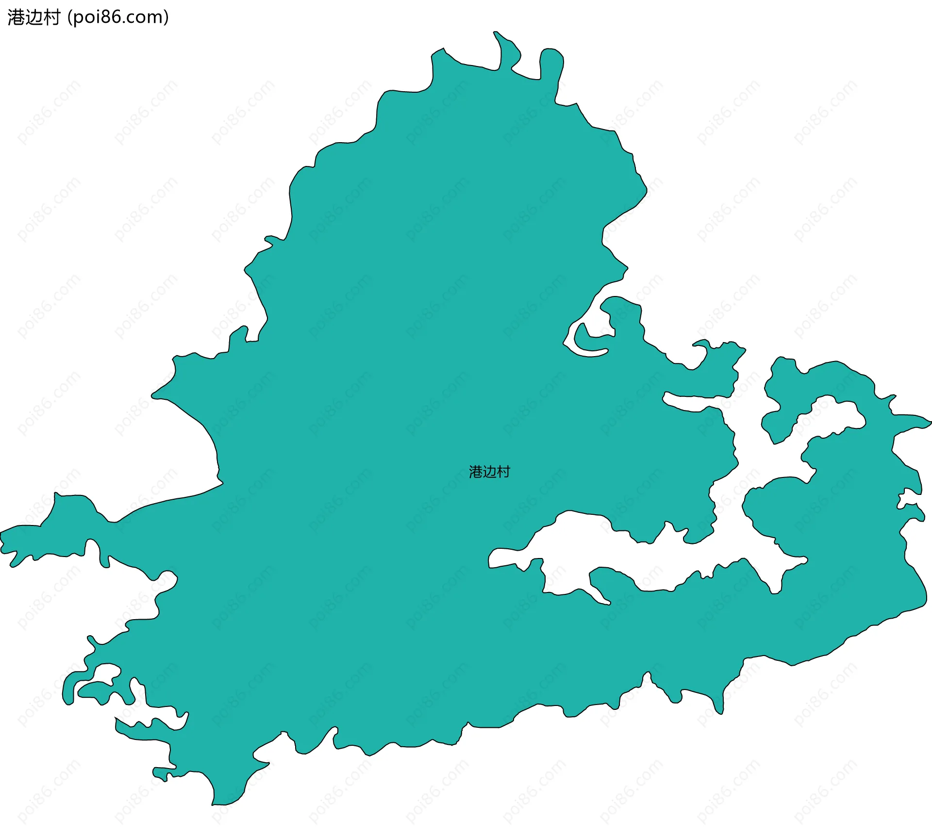 港边村边界地图