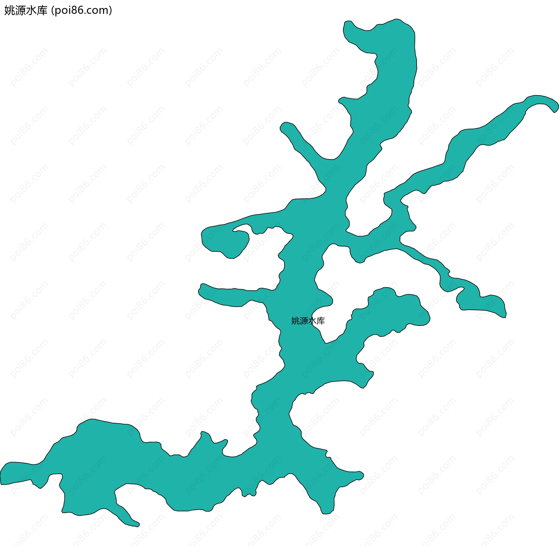 姚源水库边界地图
