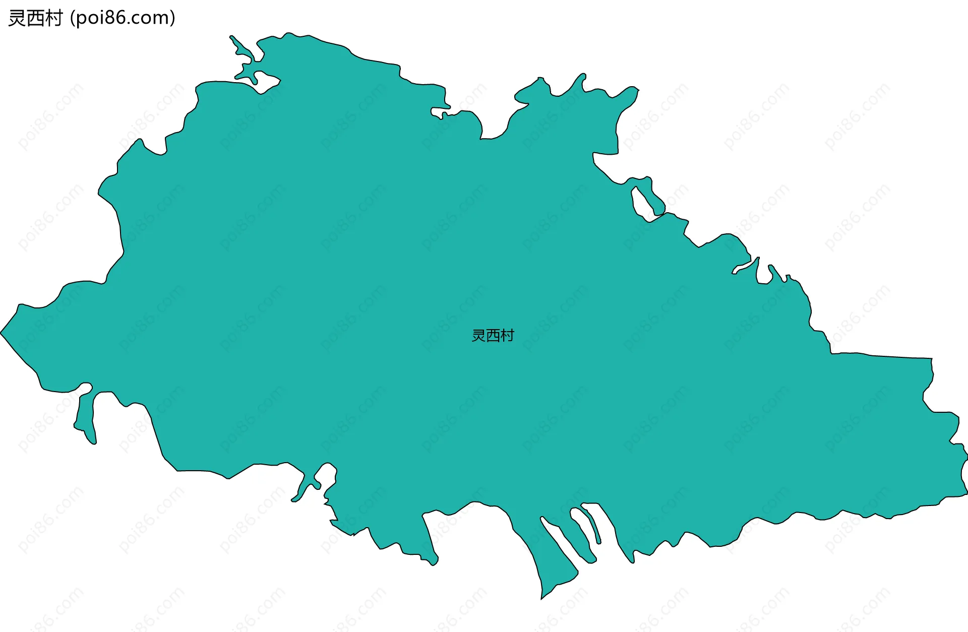 灵西村边界地图