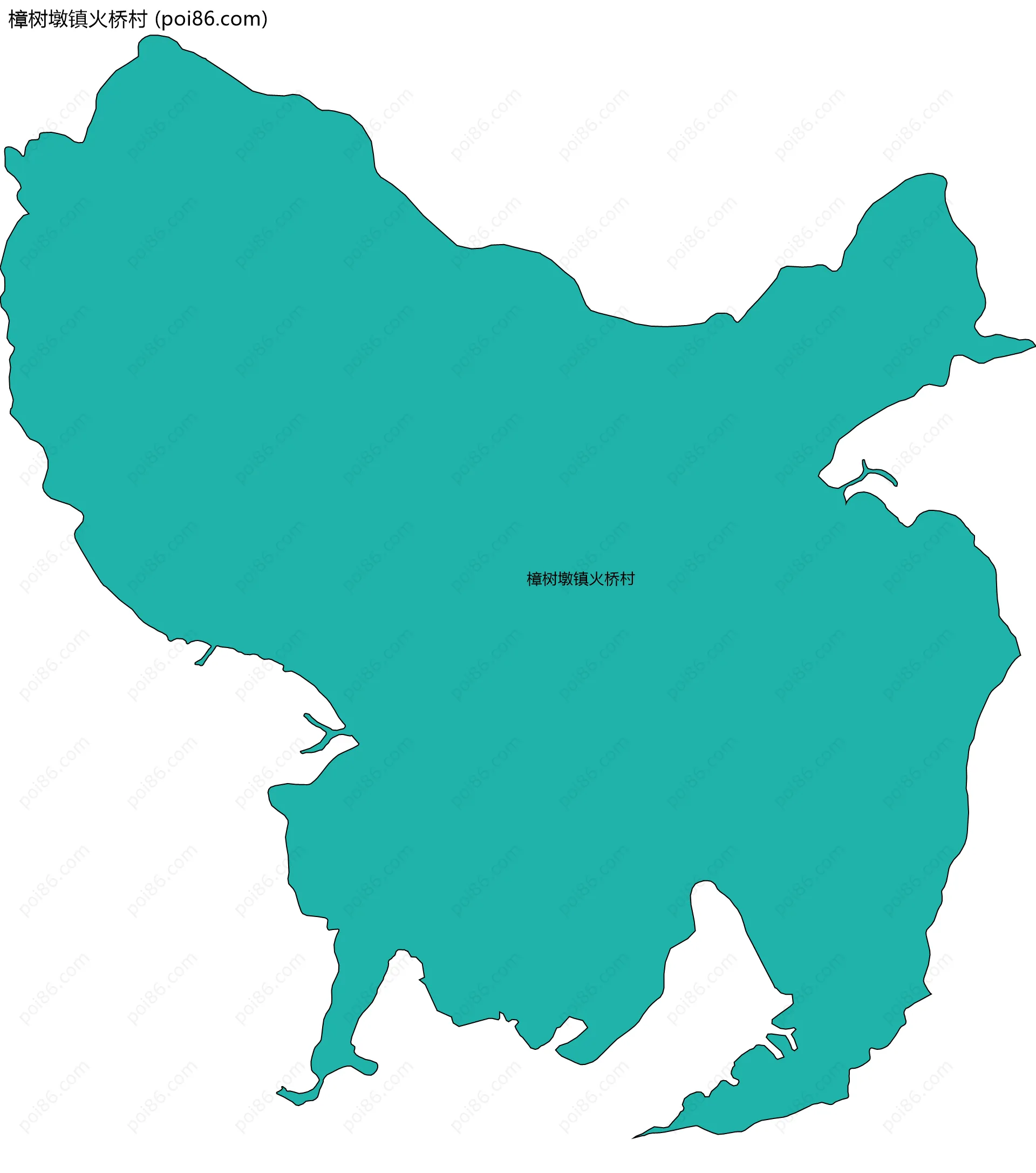 樟树墩镇火桥村边界地图