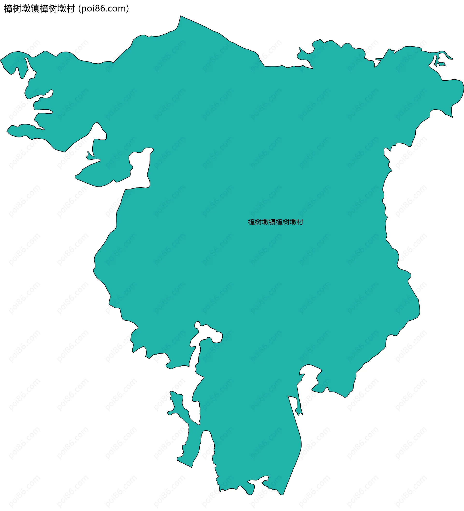 樟树墩镇樟树墩村边界地图