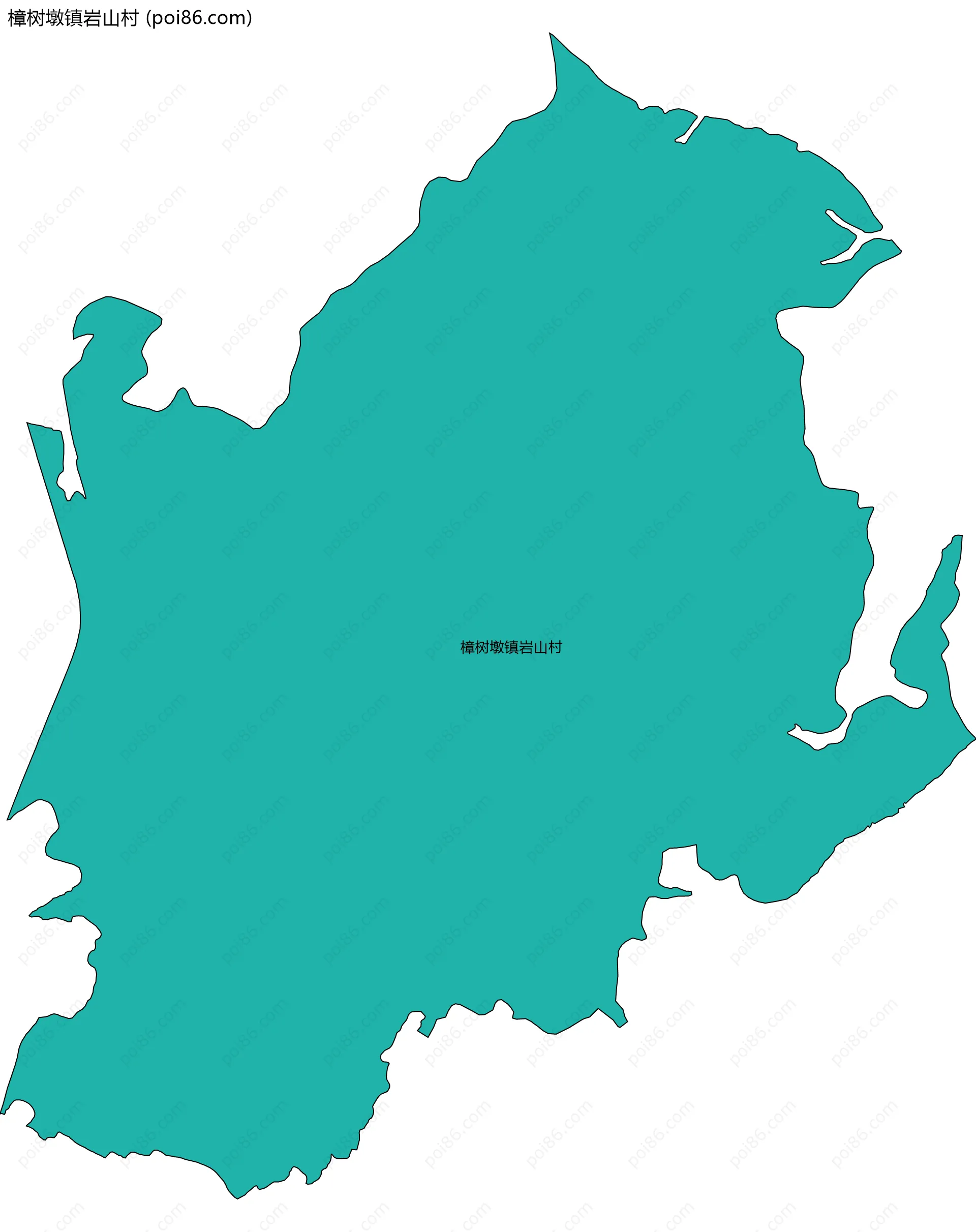 樟树墩镇岩山村边界地图