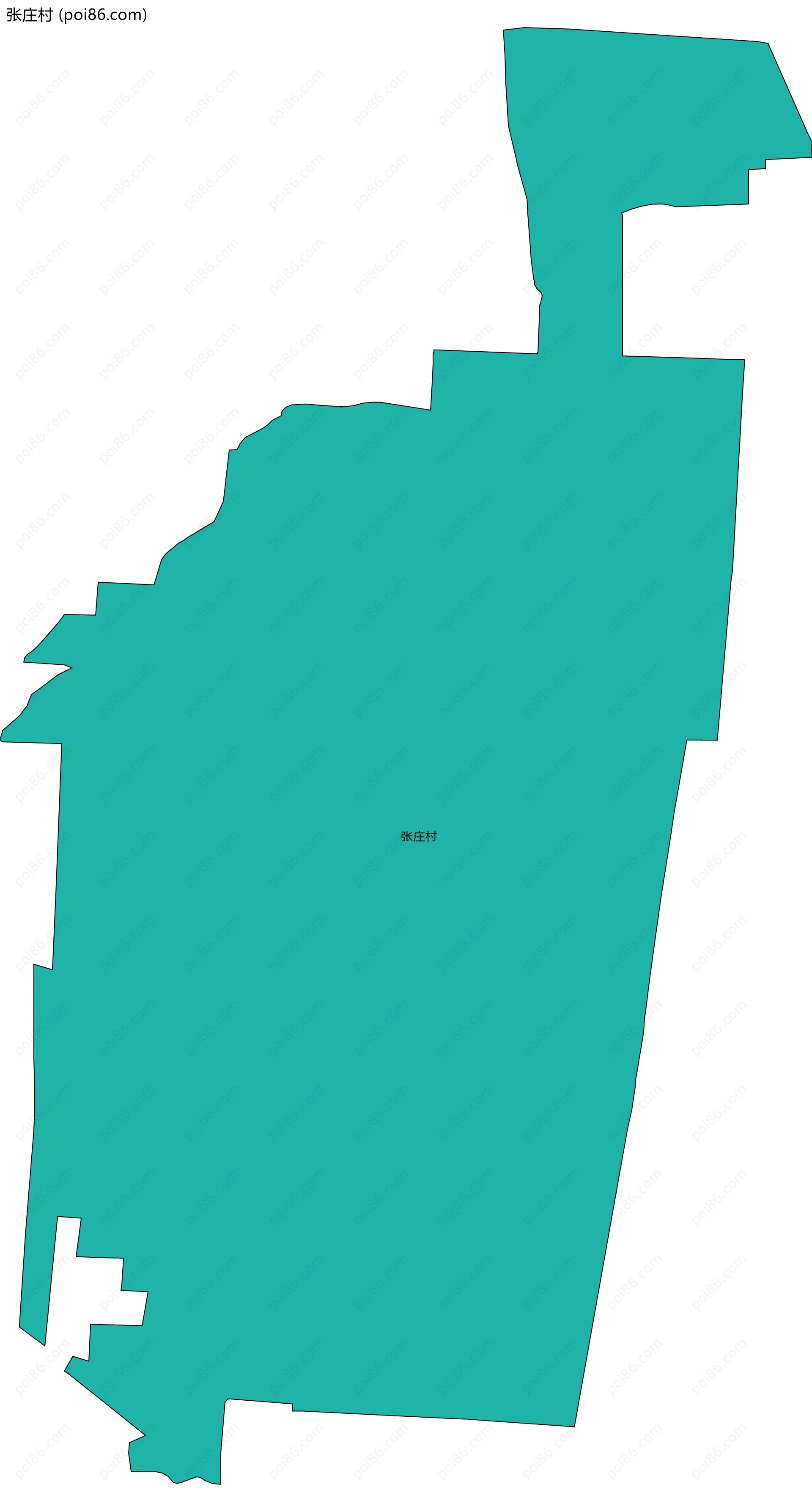 张庄村边界地图