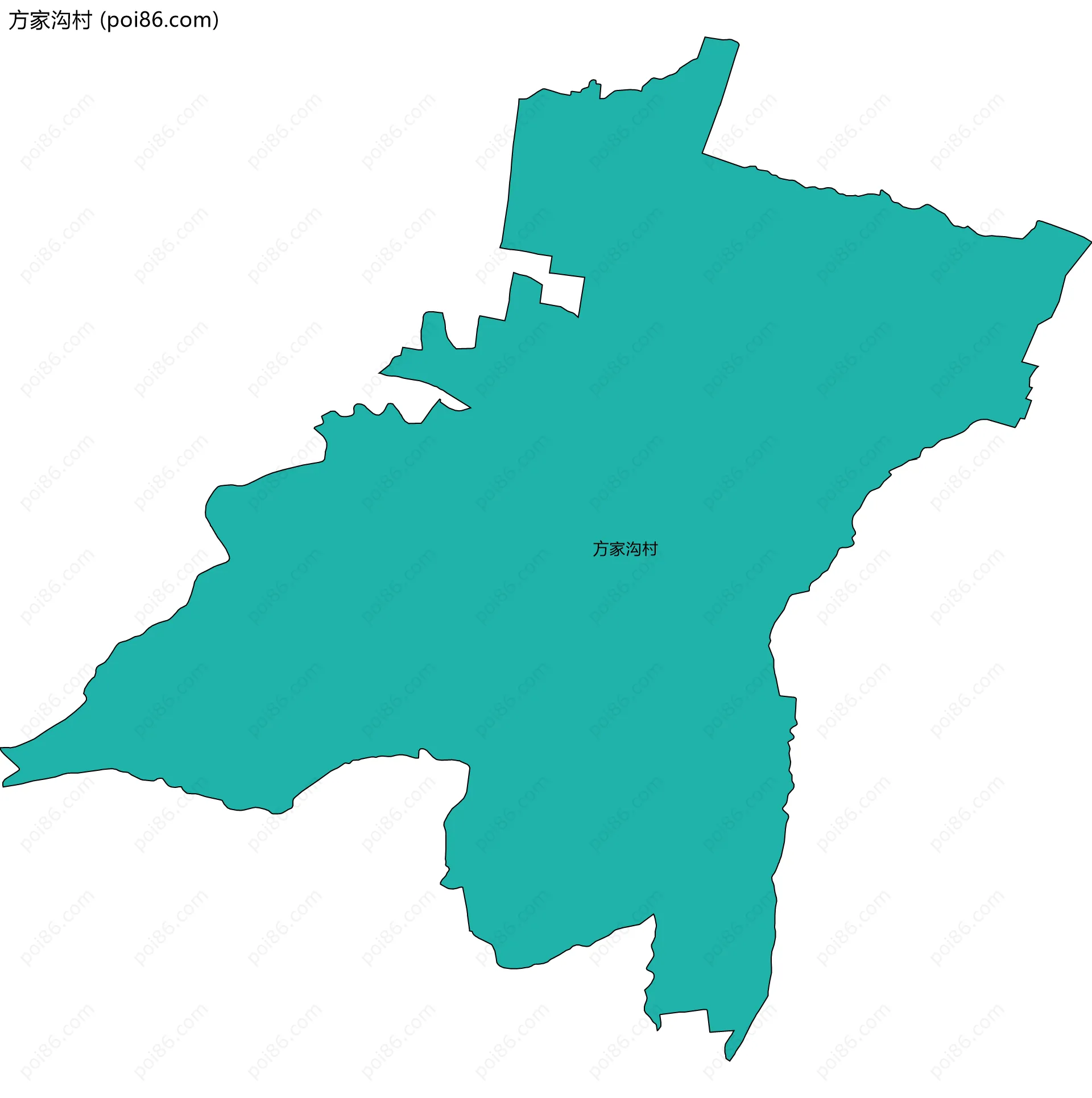 方家沟村边界地图