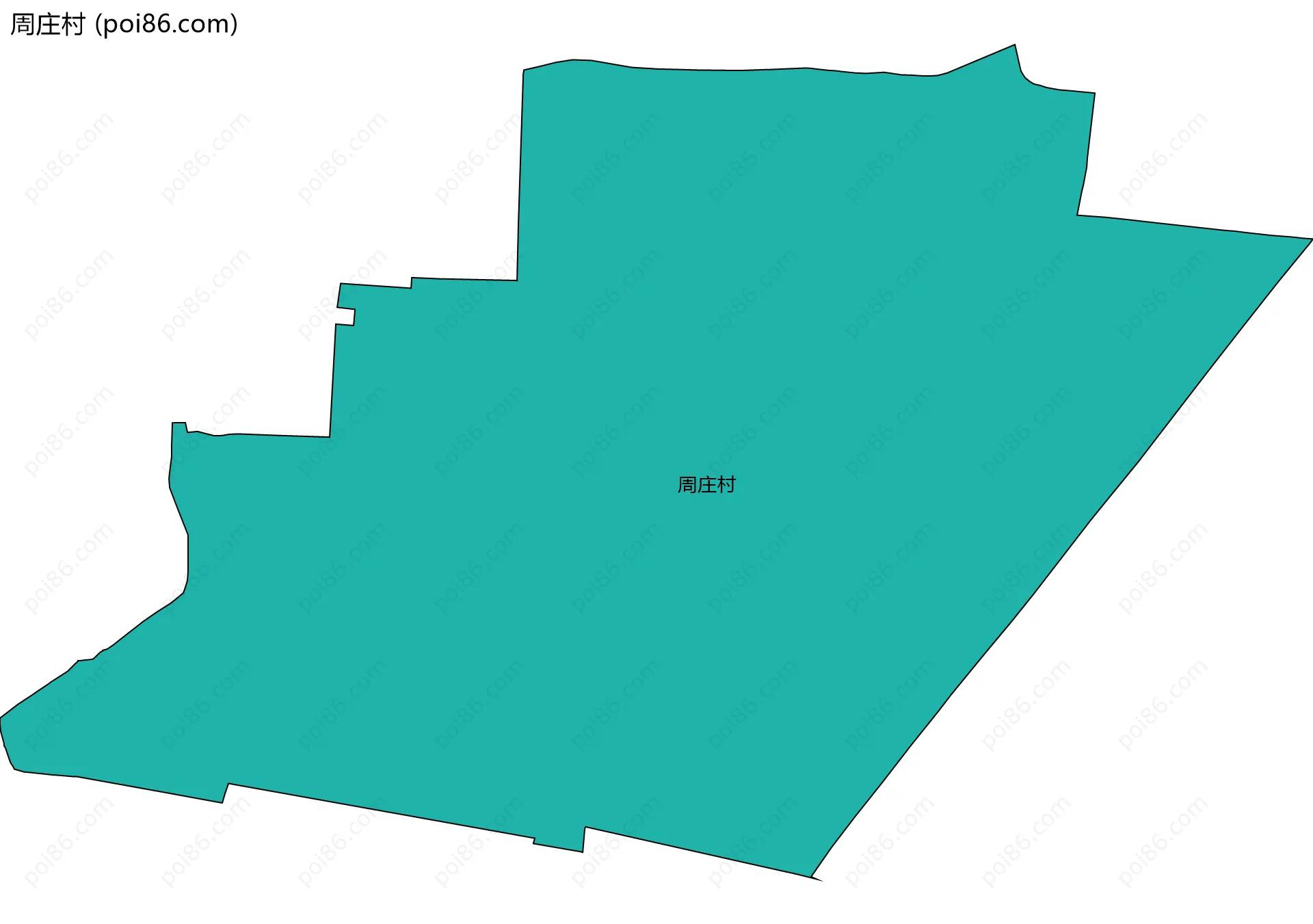 周庄村边界地图
