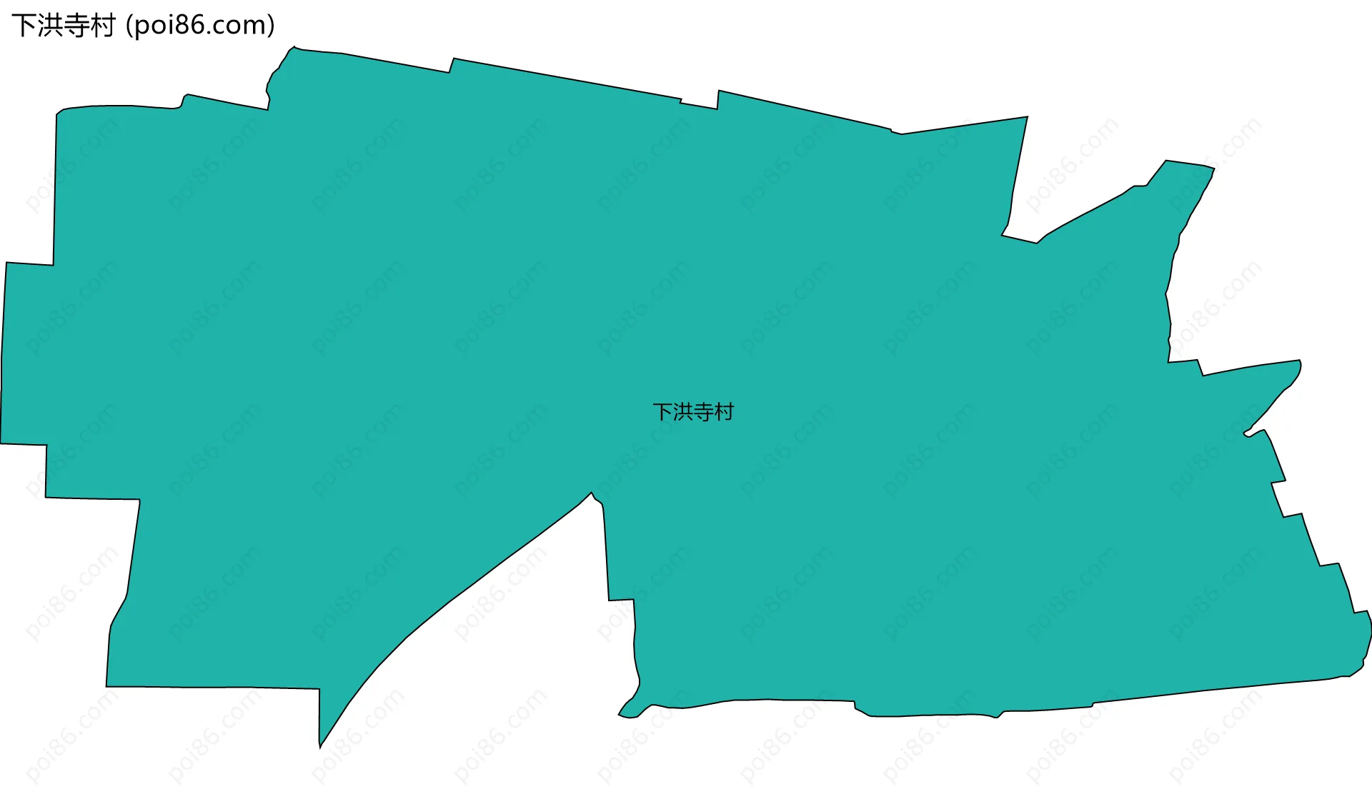 下洪寺村边界地图