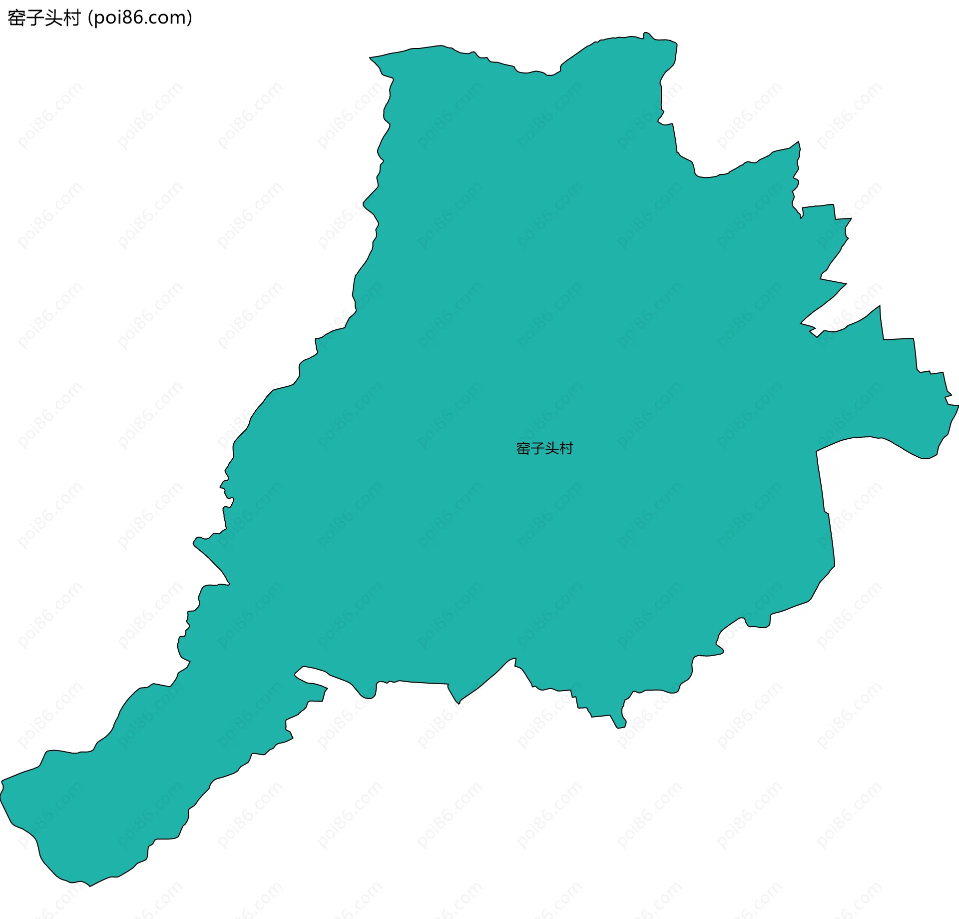 窑子头村边界地图