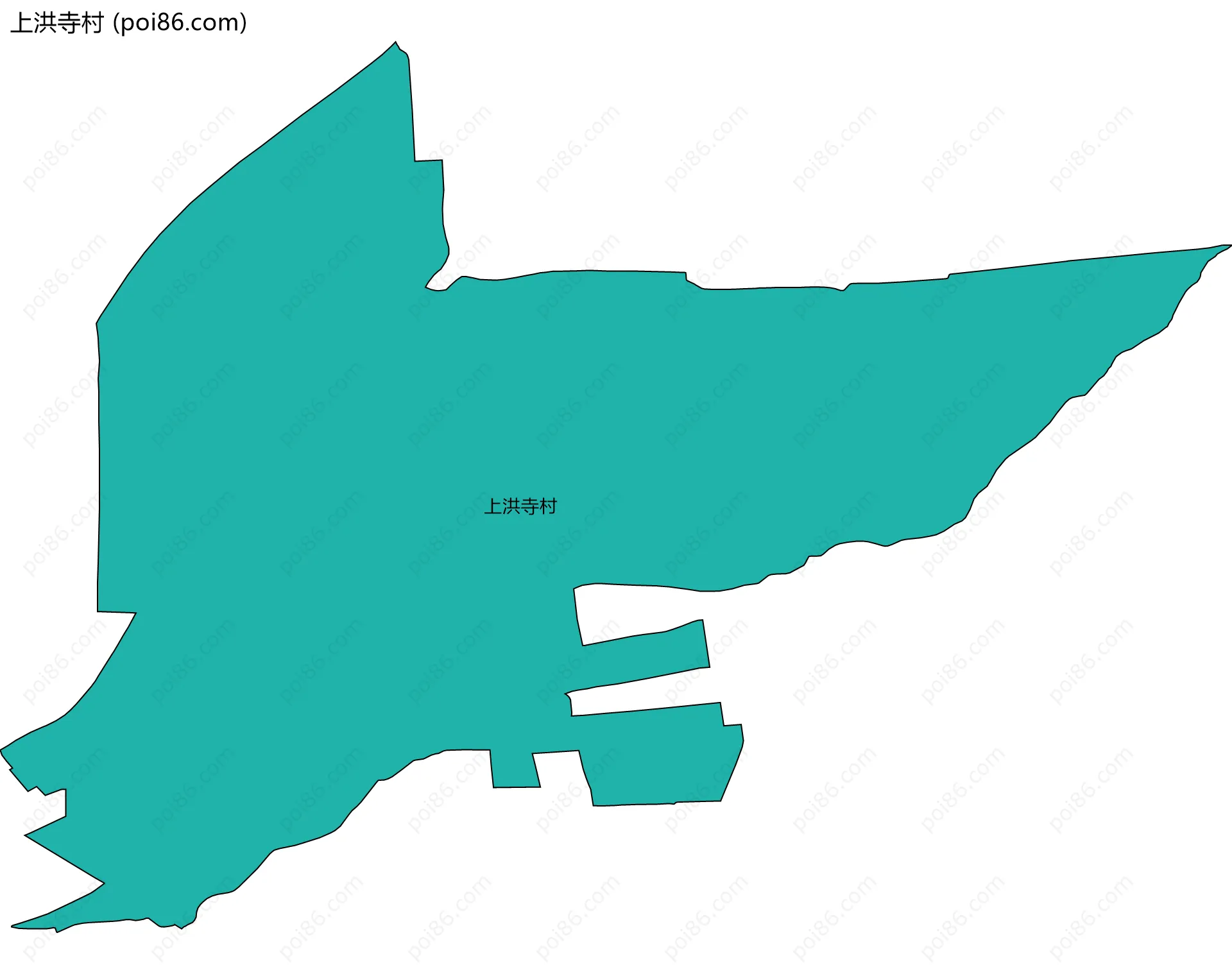 上洪寺村边界地图