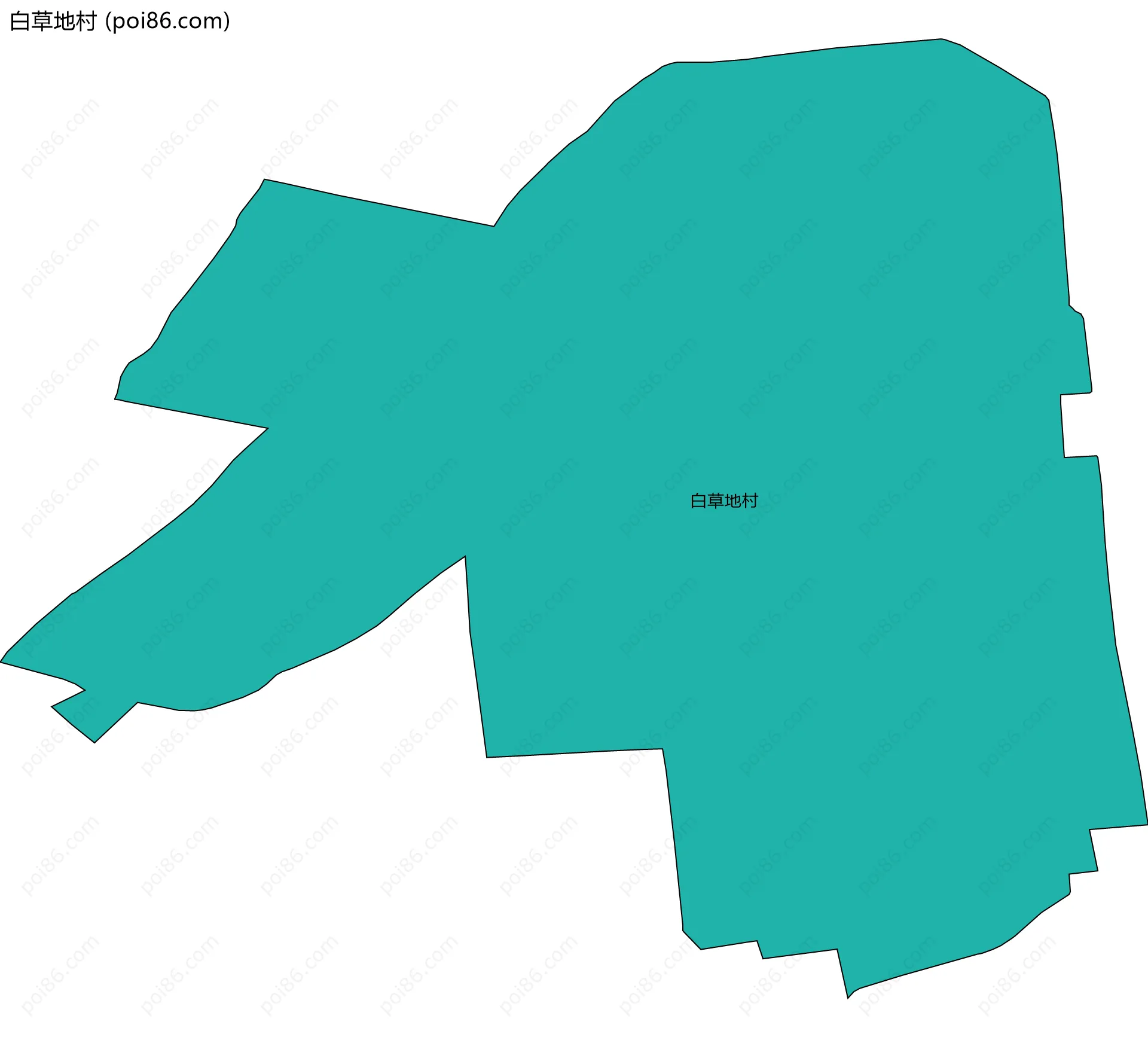 白草地村边界地图