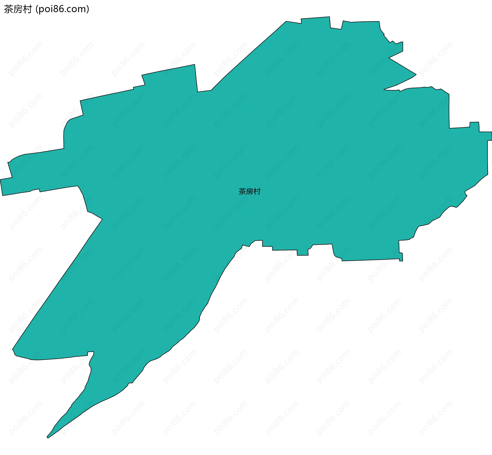 茶房村边界地图