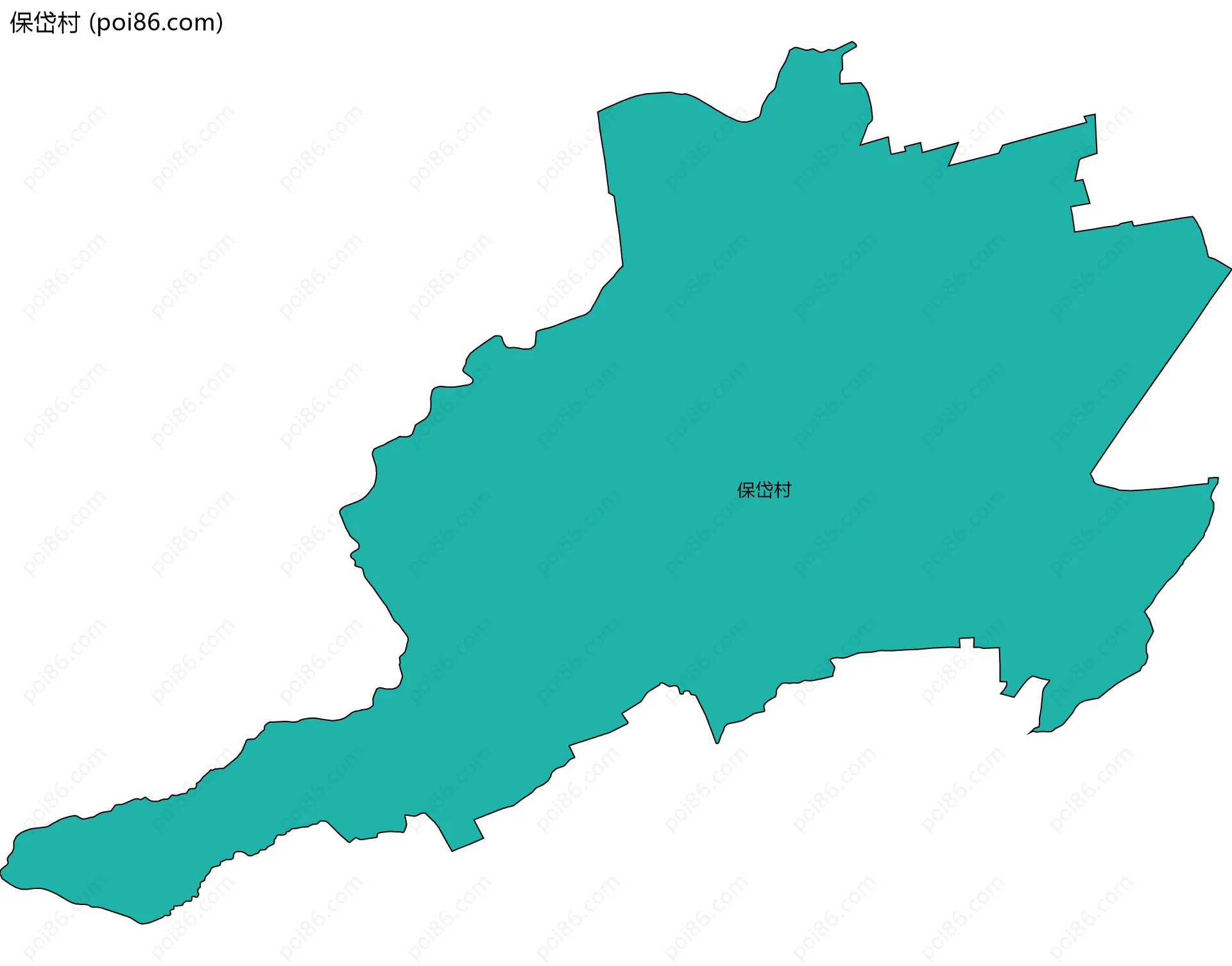 保岱村边界地图