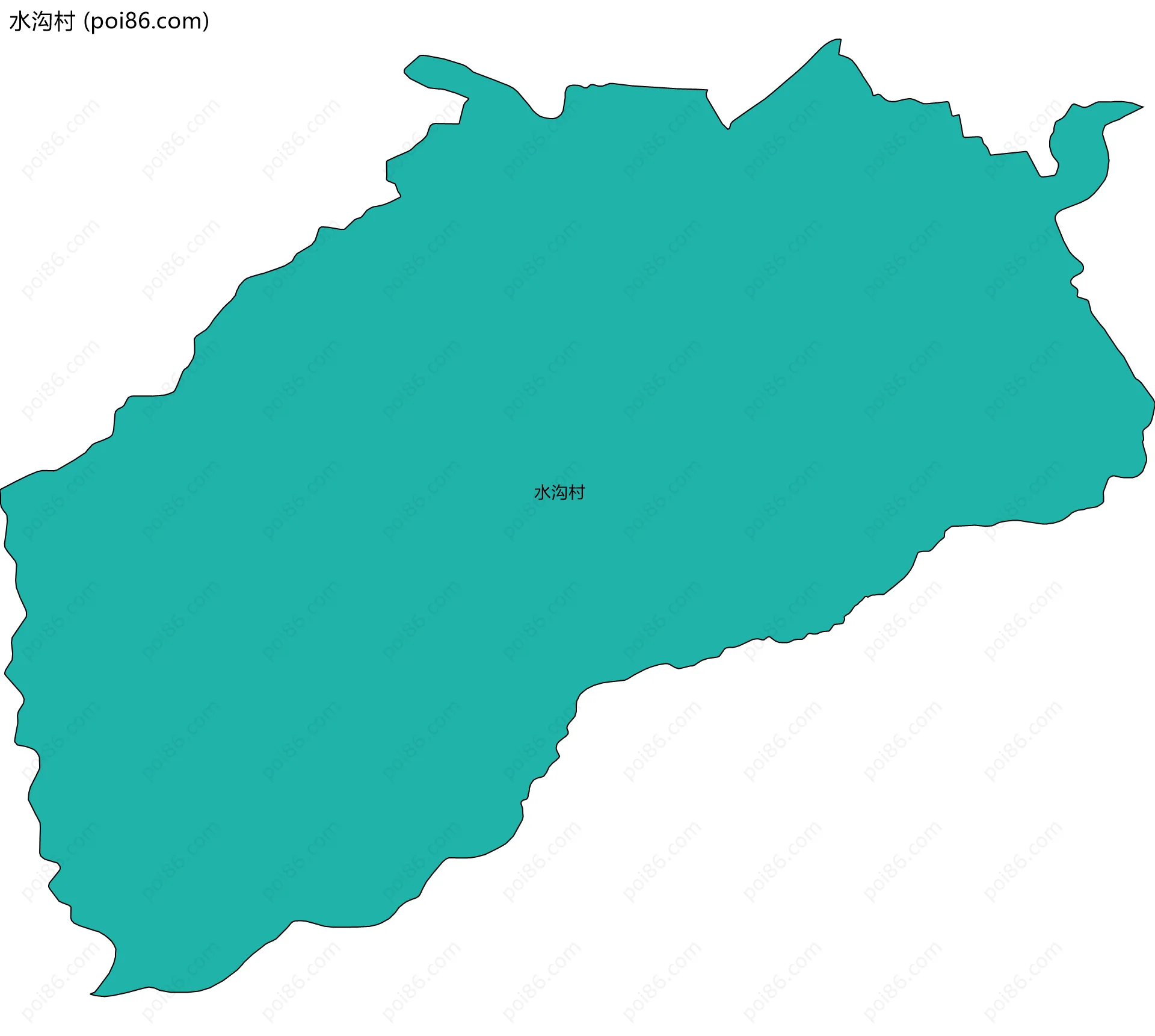 水沟村边界地图