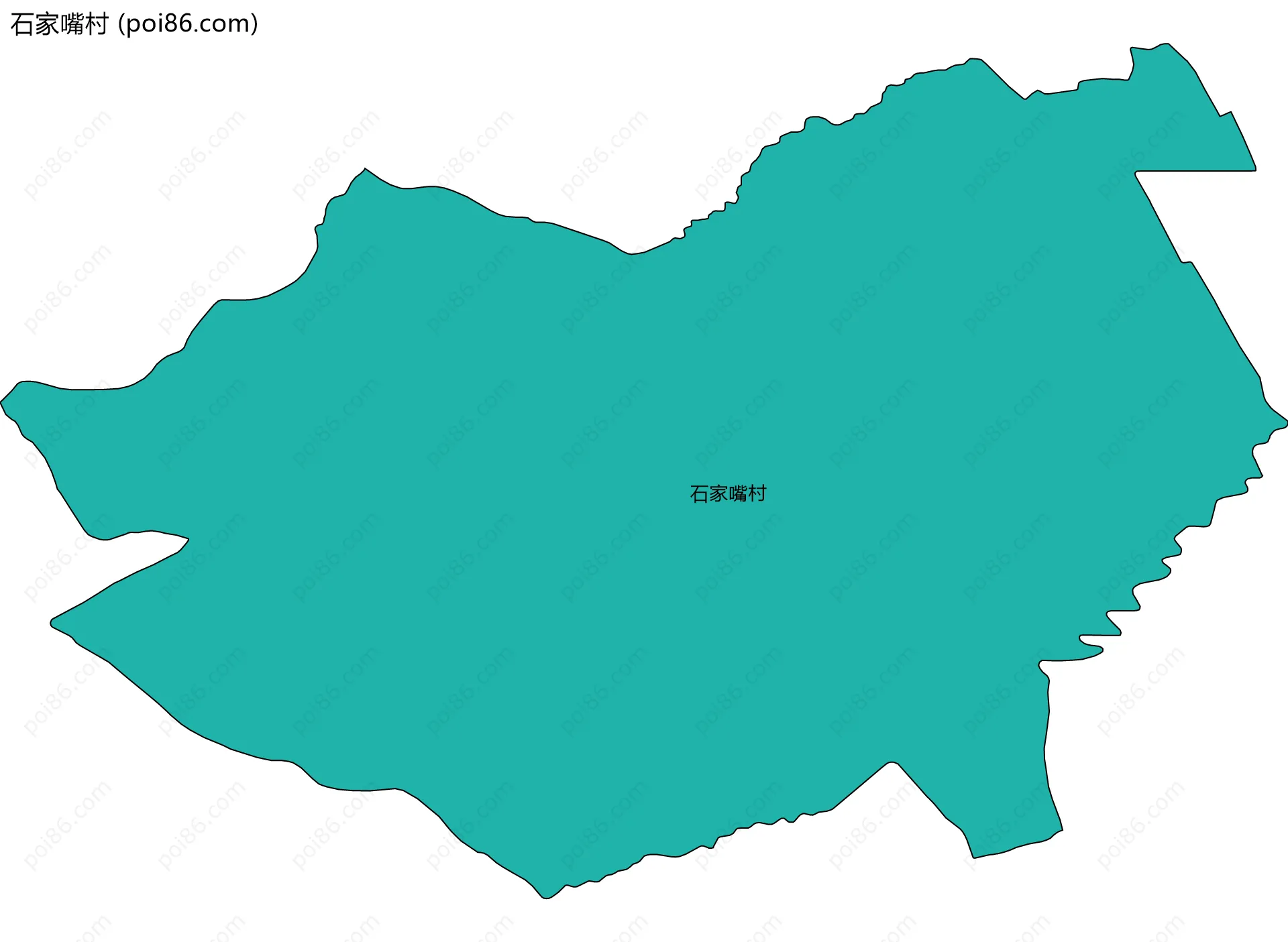 石家嘴村边界地图
