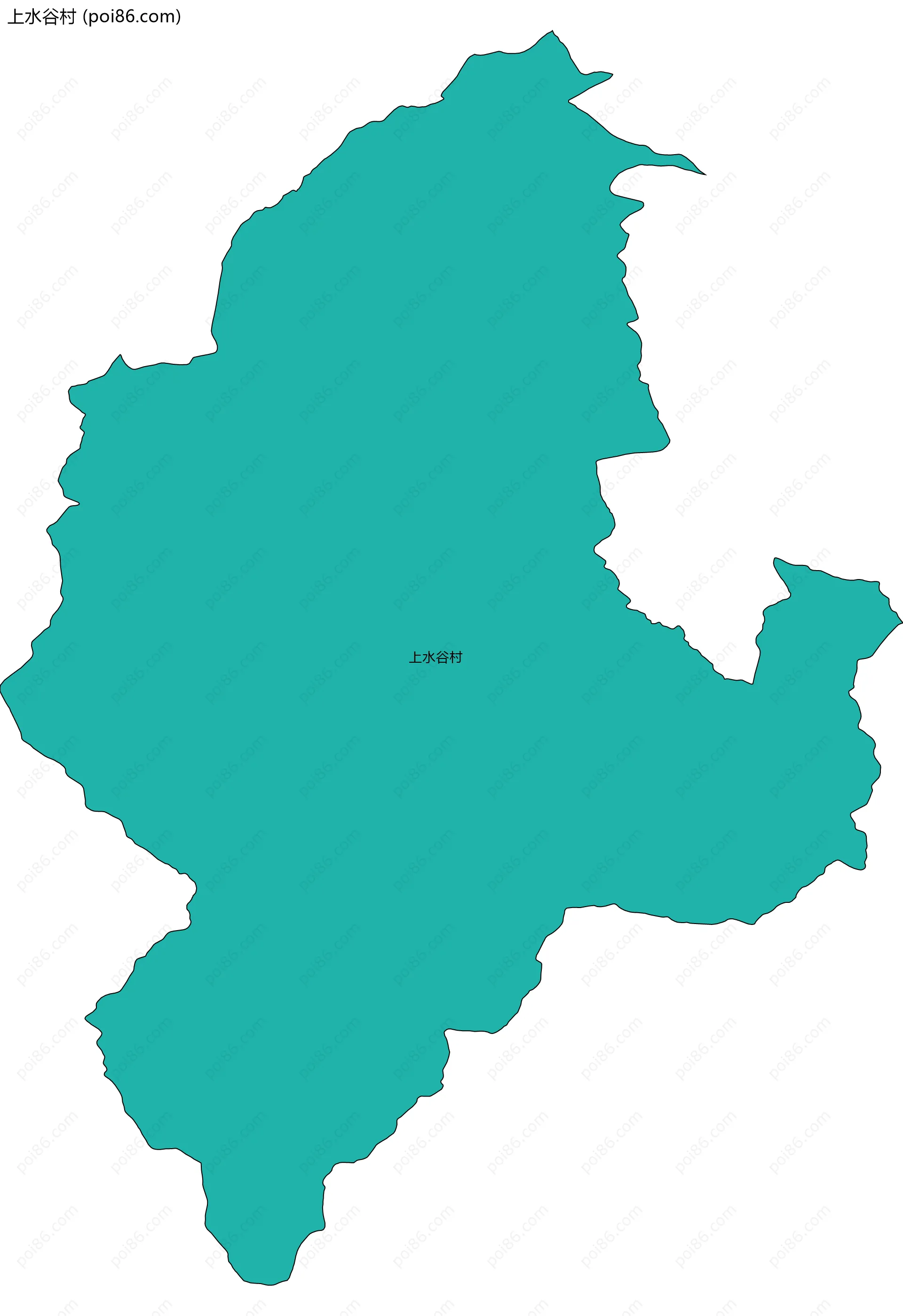 上水谷村边界地图