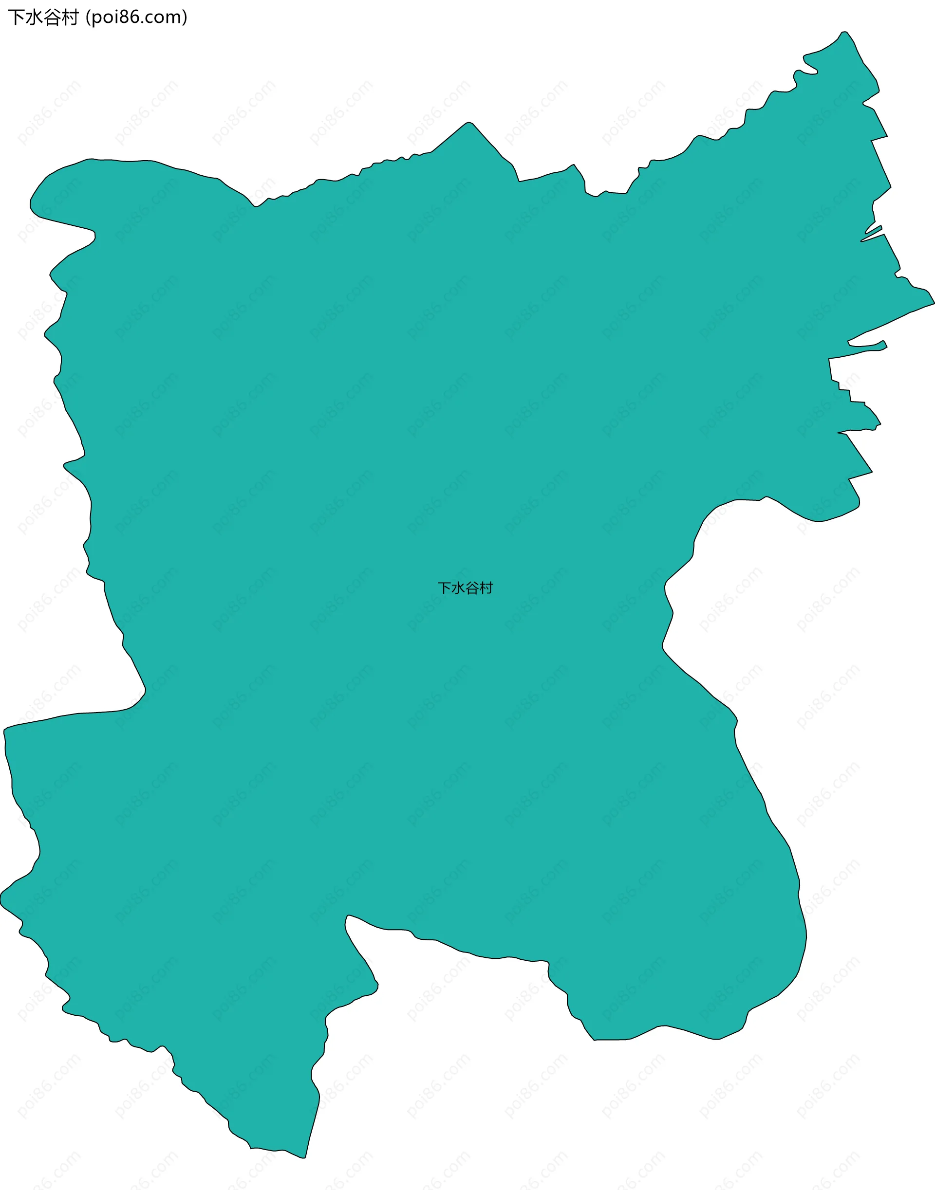下水谷村边界地图