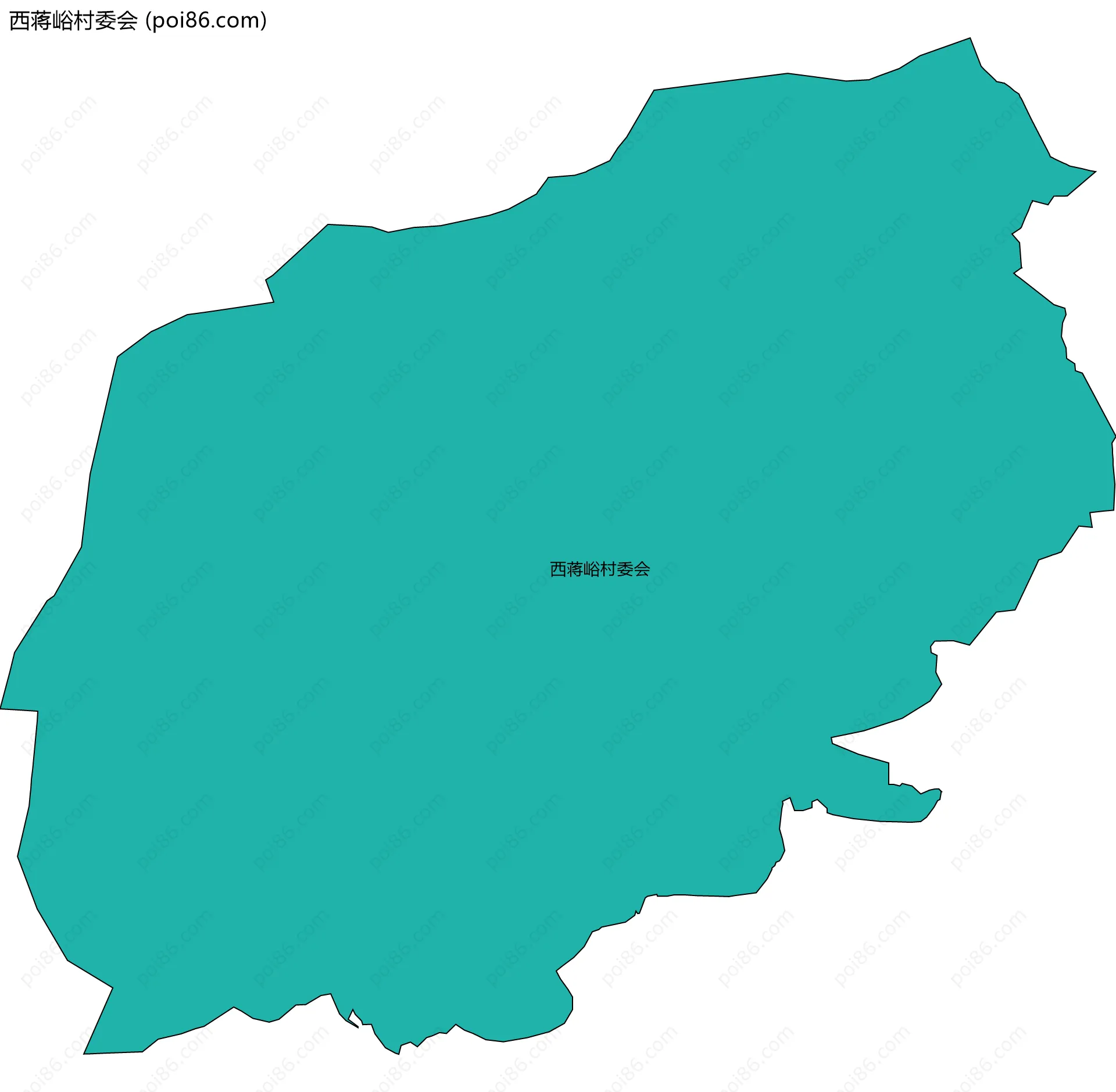 西蒋峪村委会边界地图
