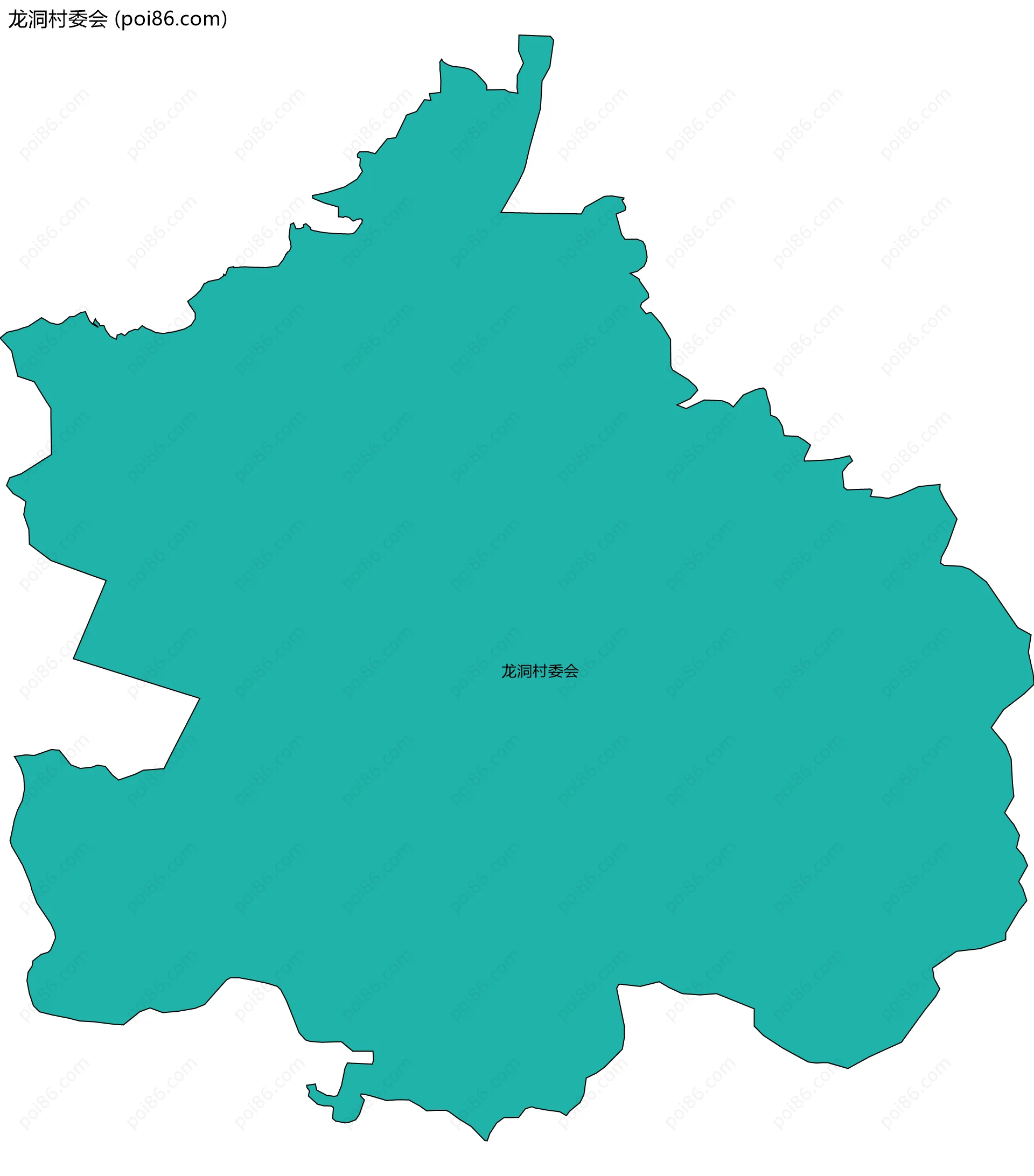 龙洞村委会边界地图