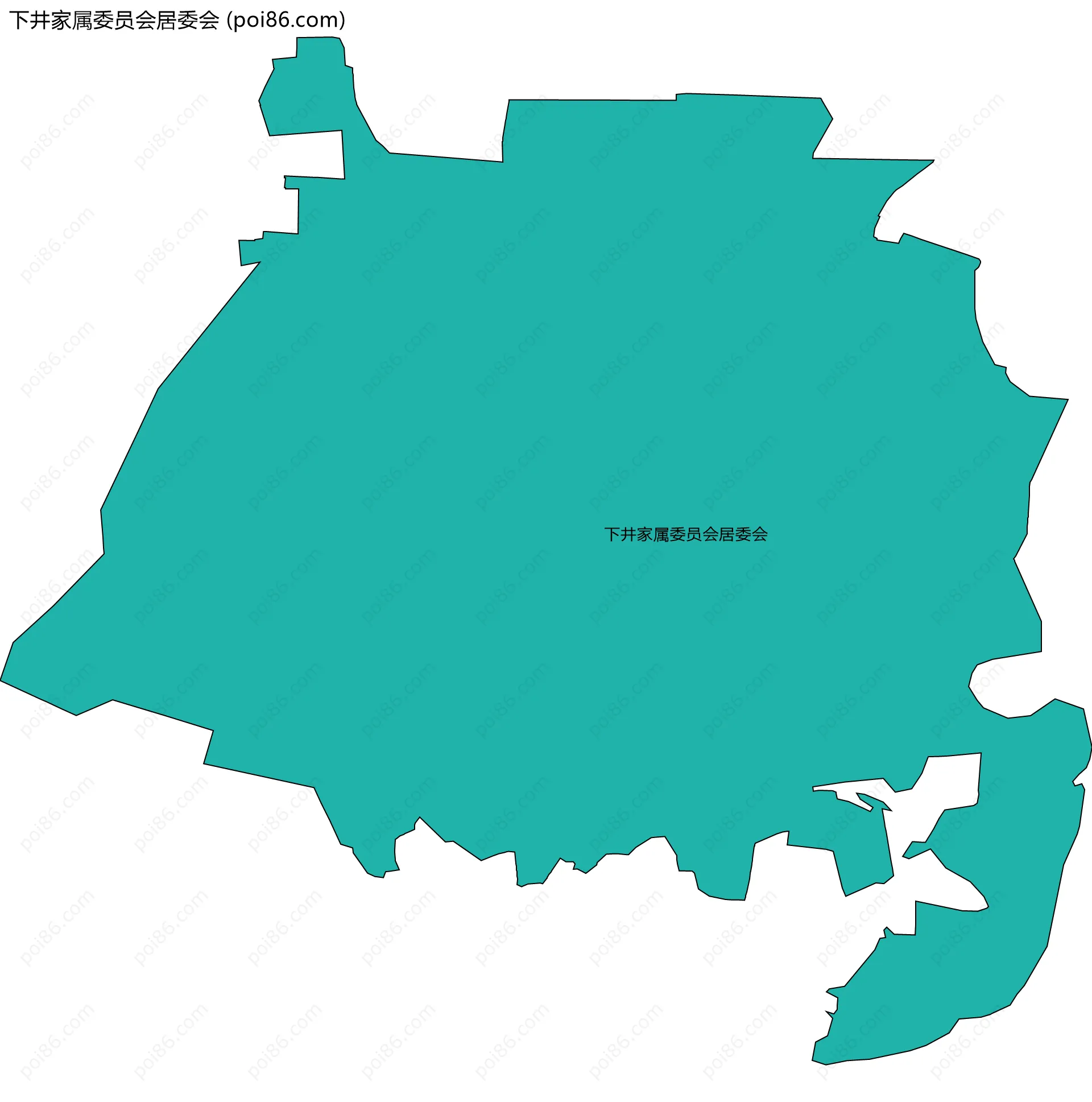 下井家属委员会居委会边界地图