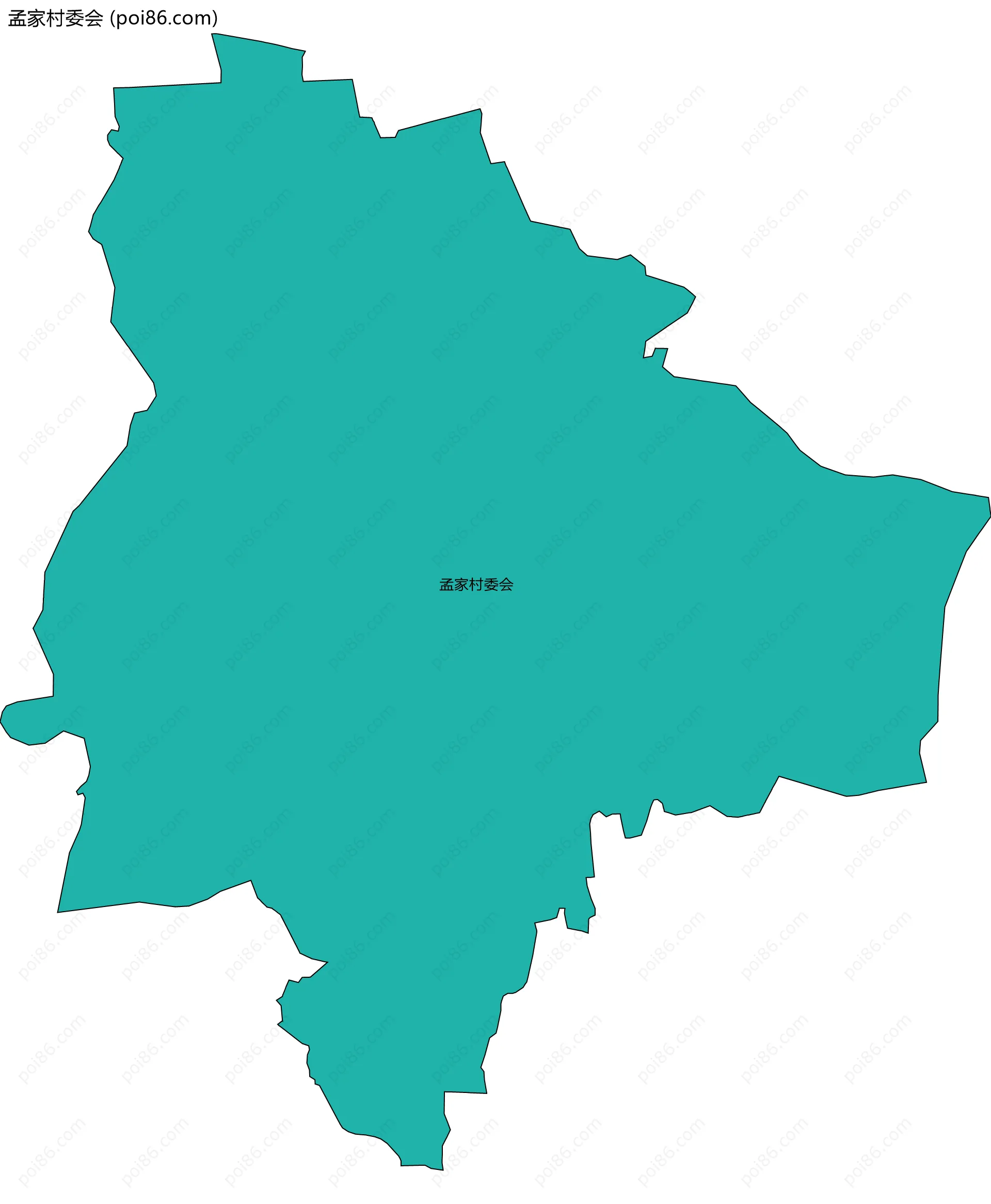 孟家村委会边界地图