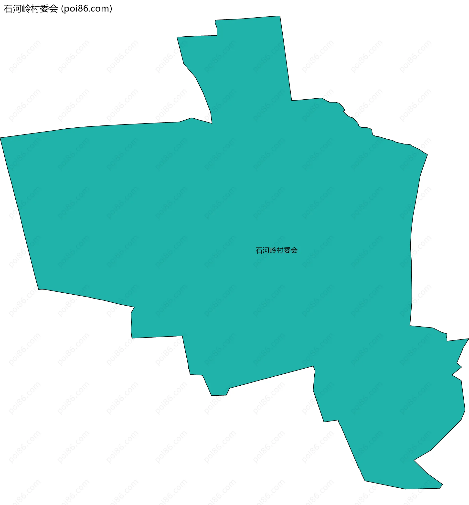 石河岭村委会边界地图