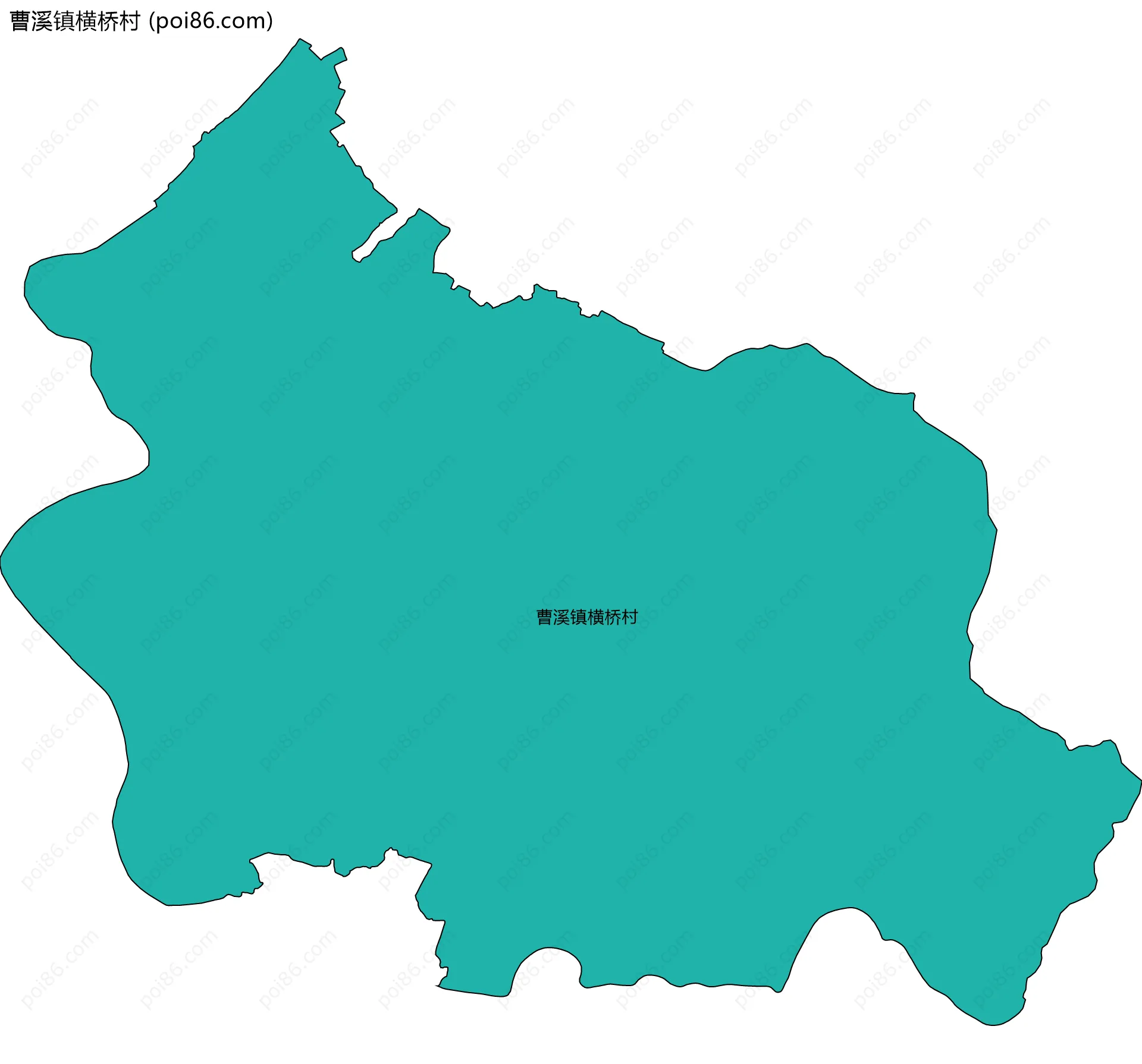 曹溪镇横桥村边界地图