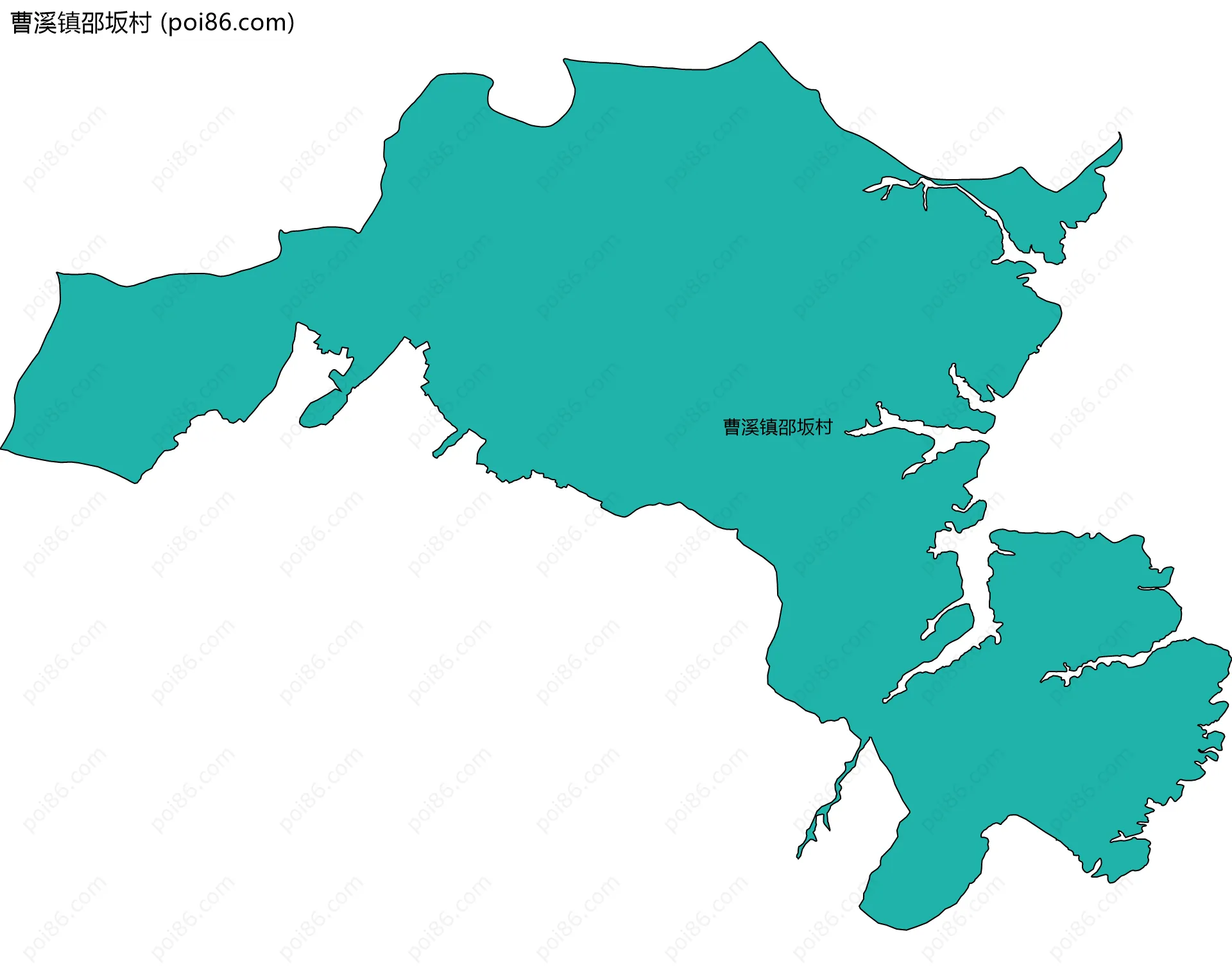 曹溪镇邵坂村边界地图