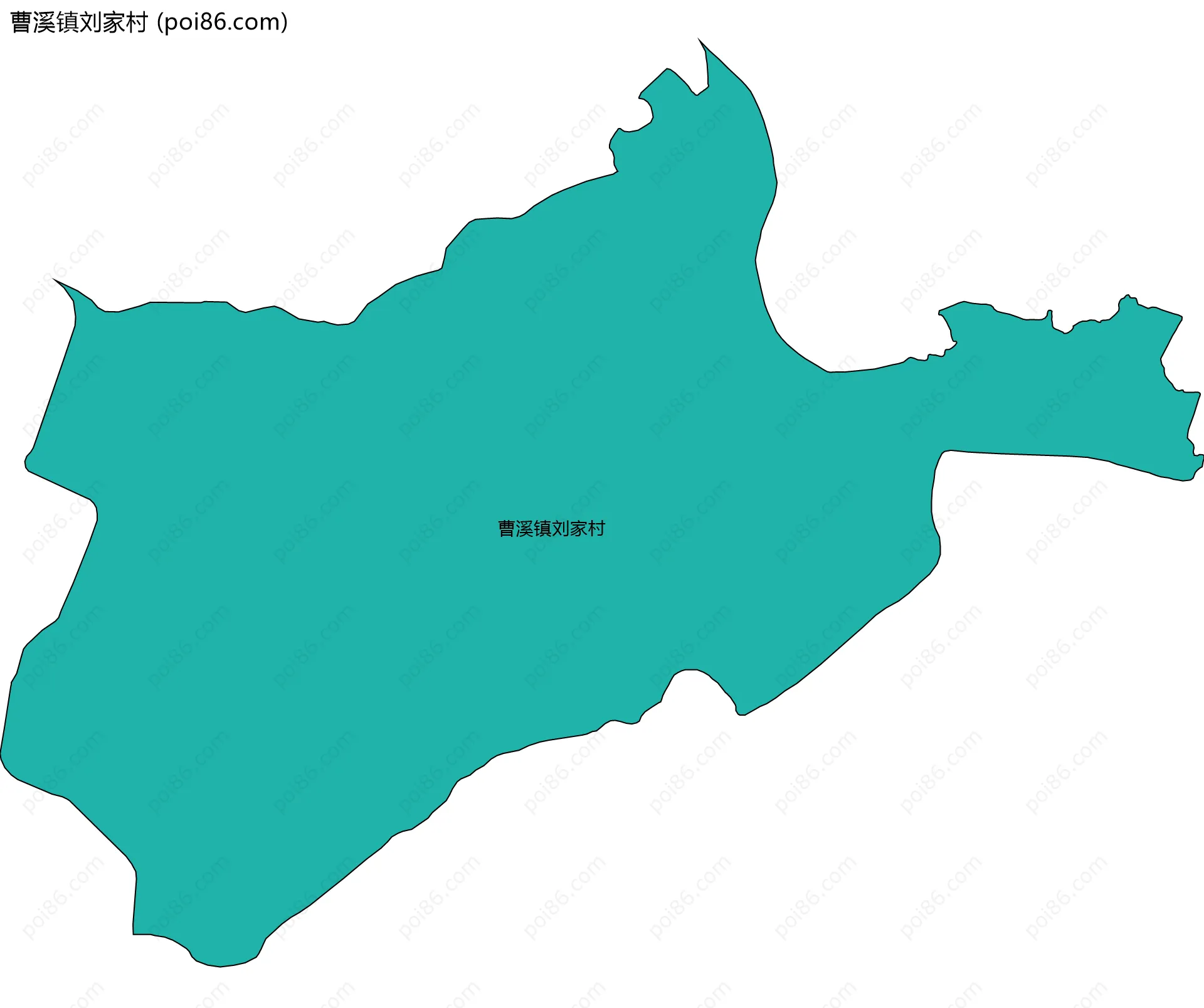 曹溪镇刘家村边界地图