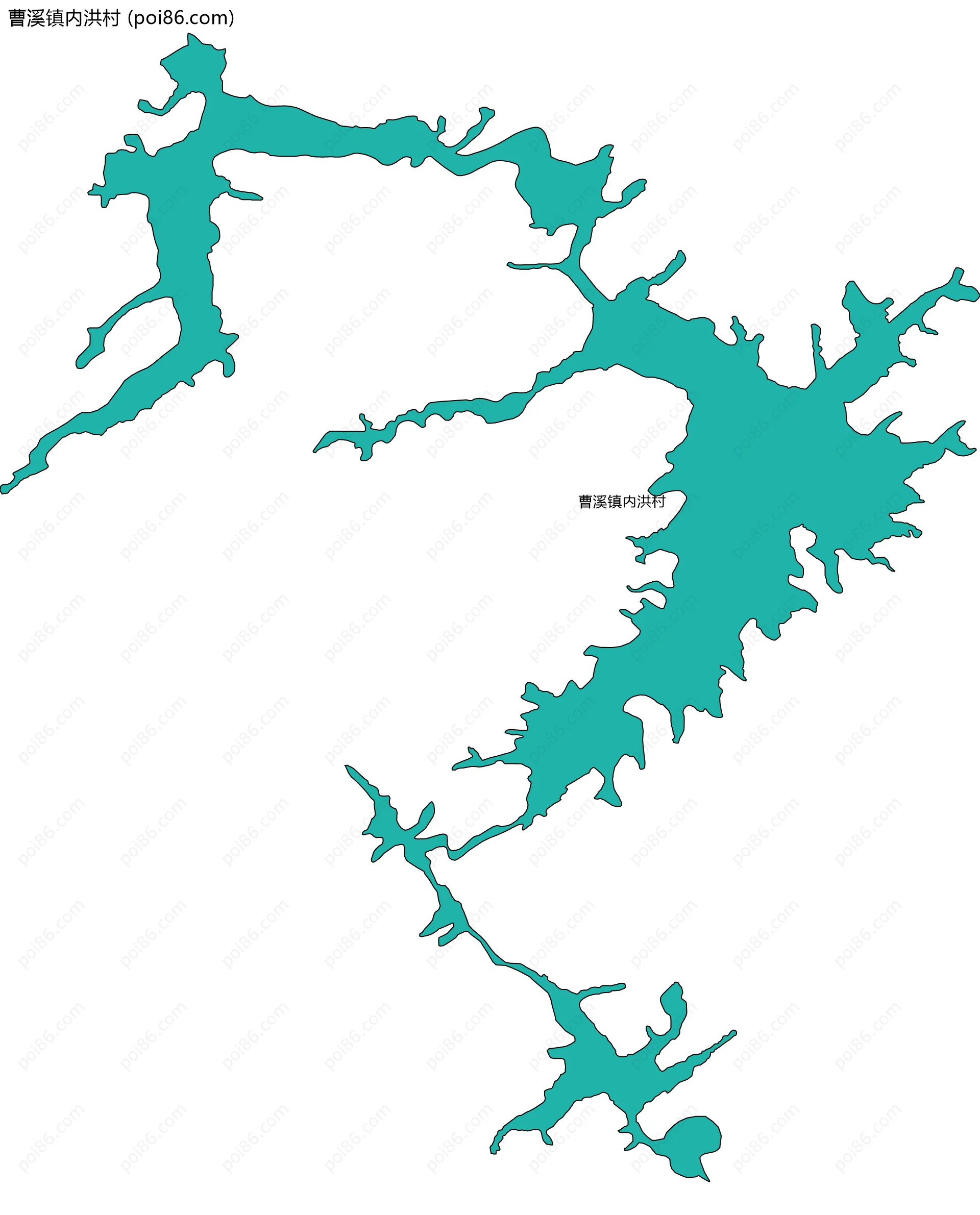 曹溪镇内洪村边界地图