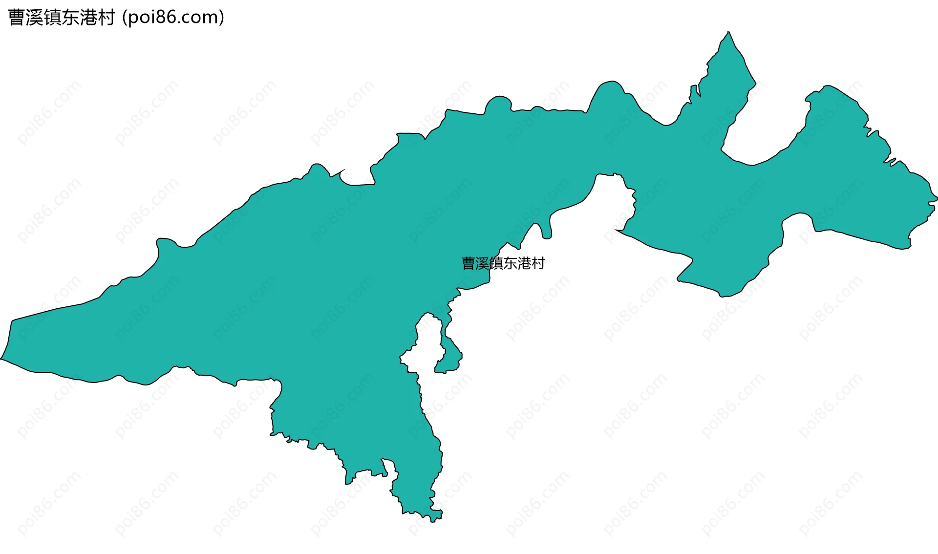 曹溪镇东港村边界地图
