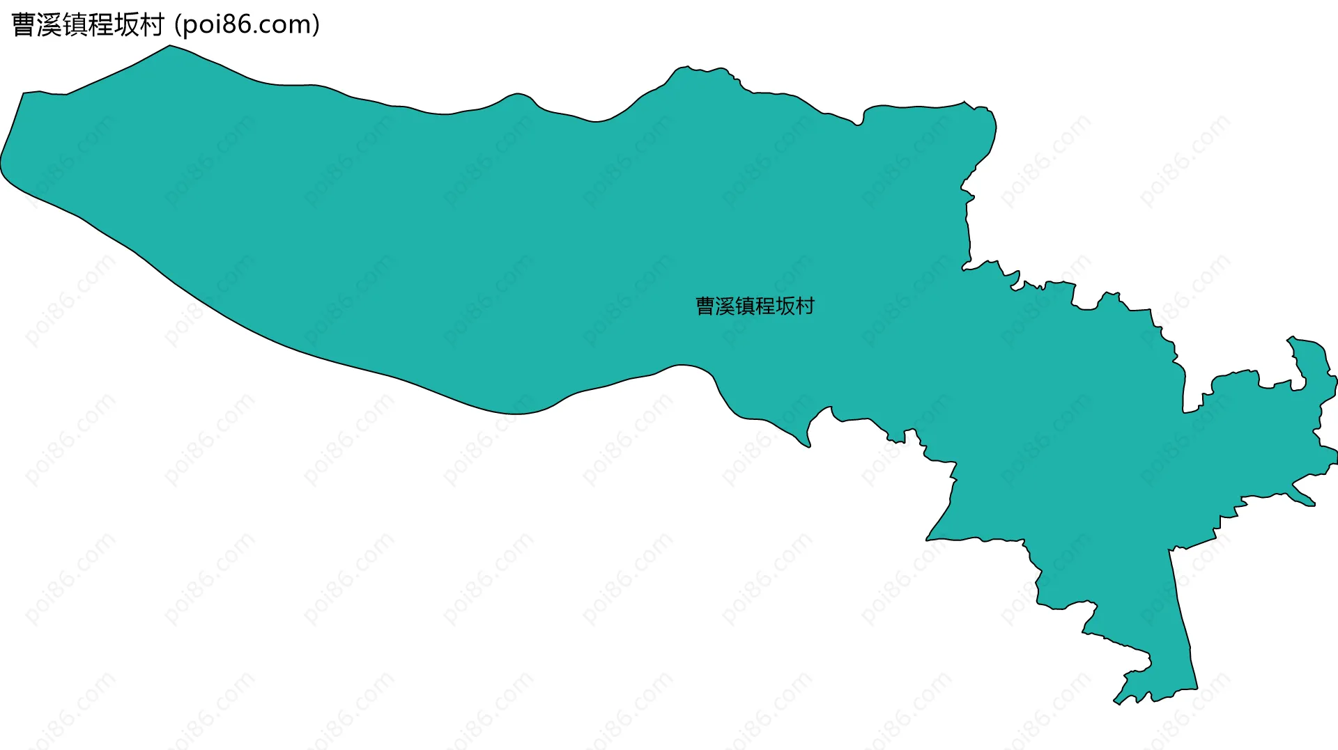 曹溪镇程坂村边界地图
