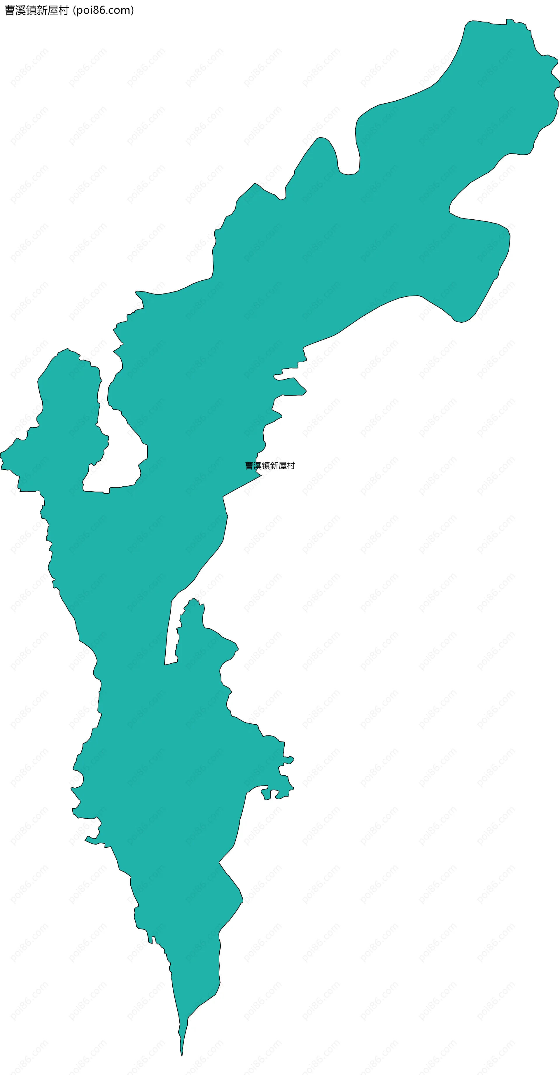 曹溪镇新屋村边界地图