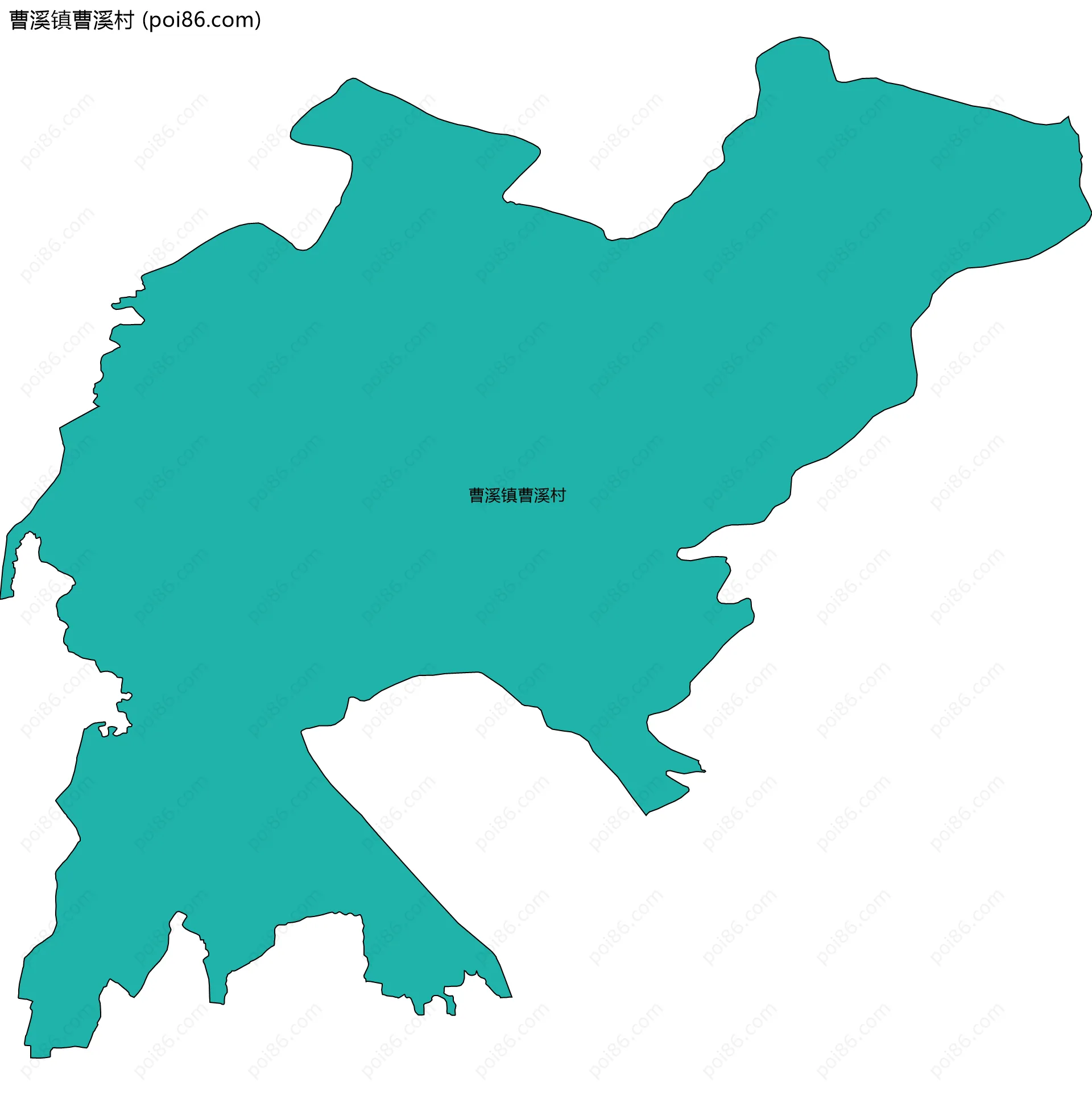 曹溪镇曹溪村边界地图