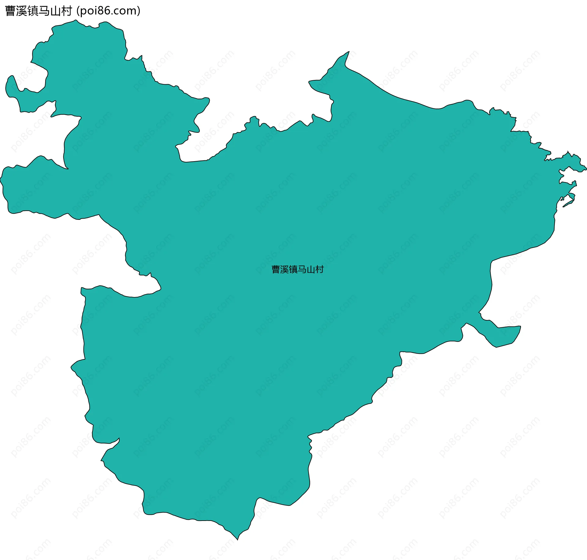 曹溪镇马山村边界地图