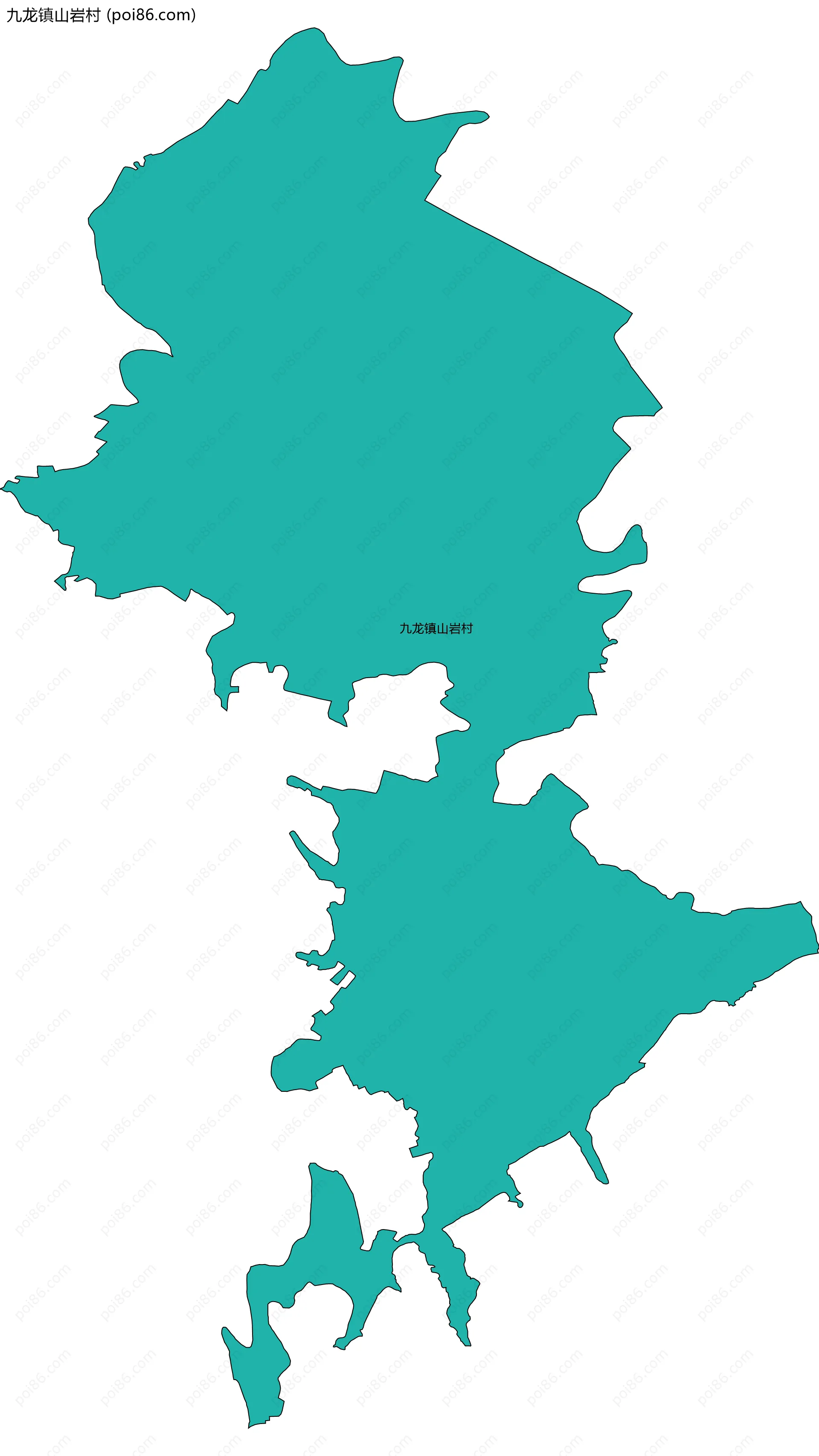 九龙镇山岩村边界地图