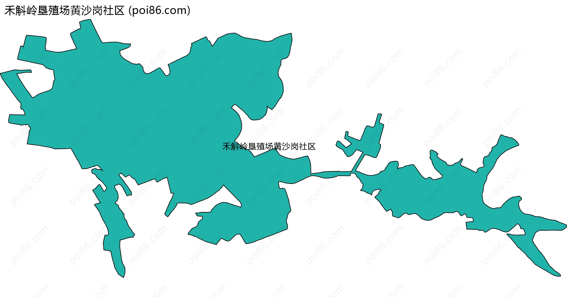禾斛岭垦殖场黄沙岗社区边界地图