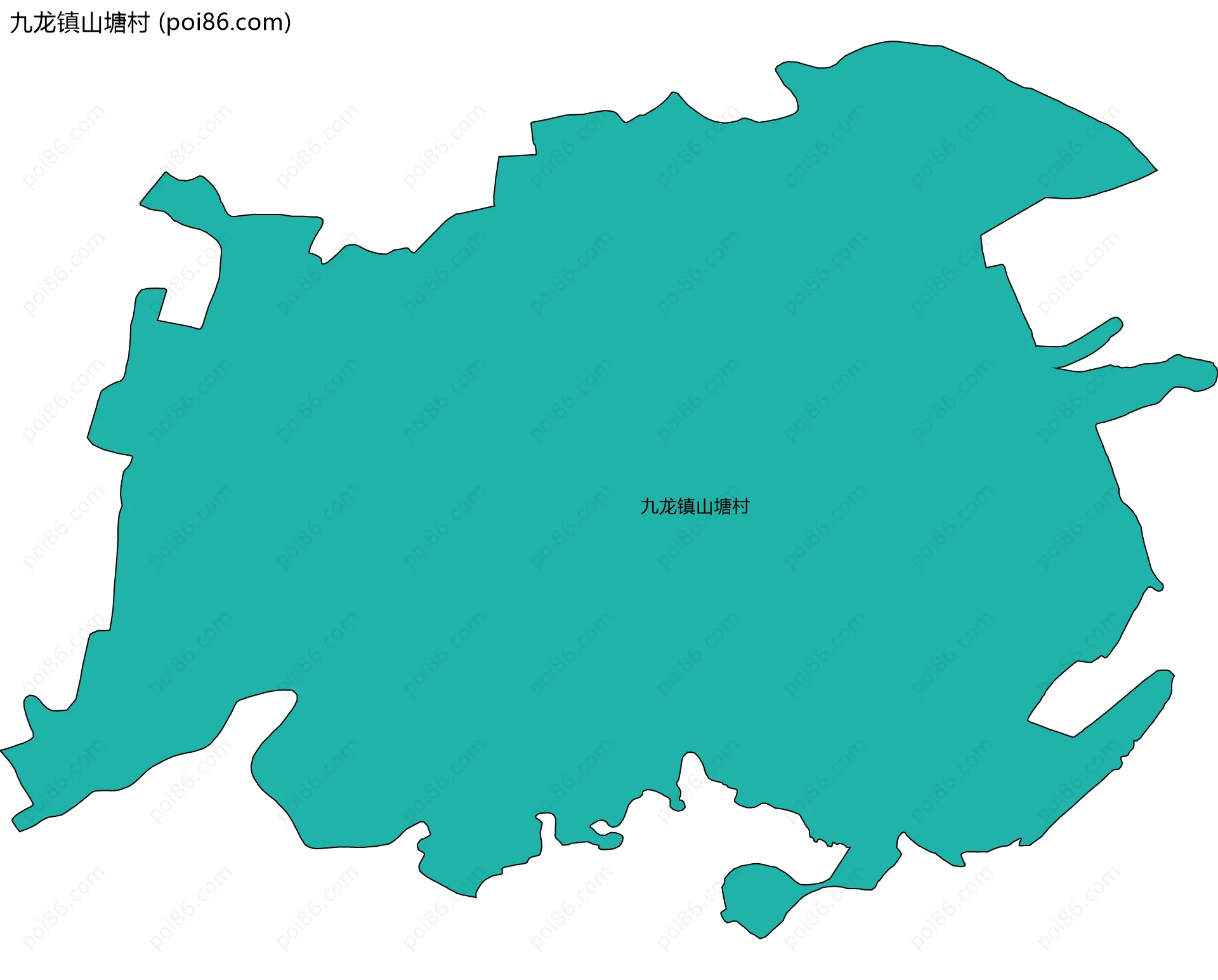 九龙镇山塘村边界地图
