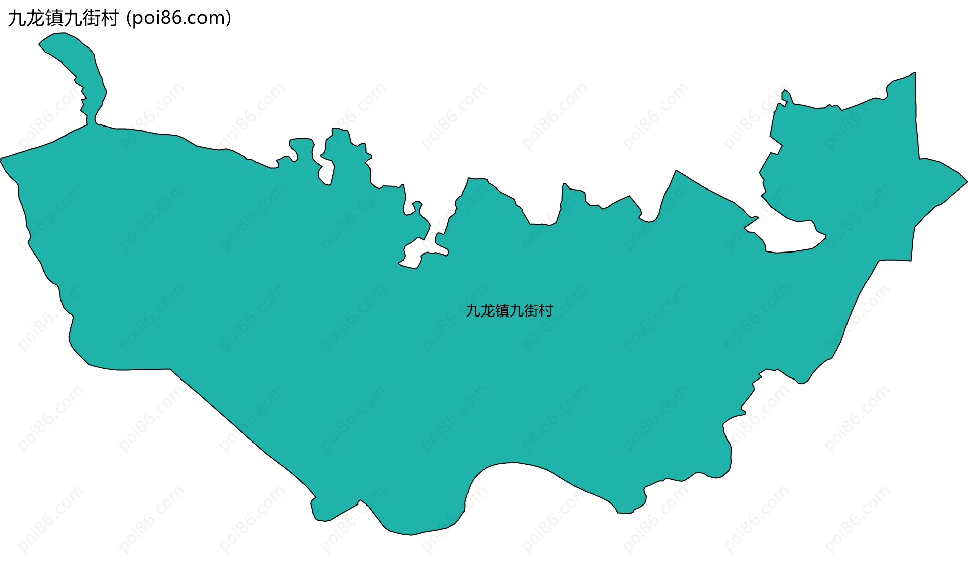 九龙镇九街村边界地图