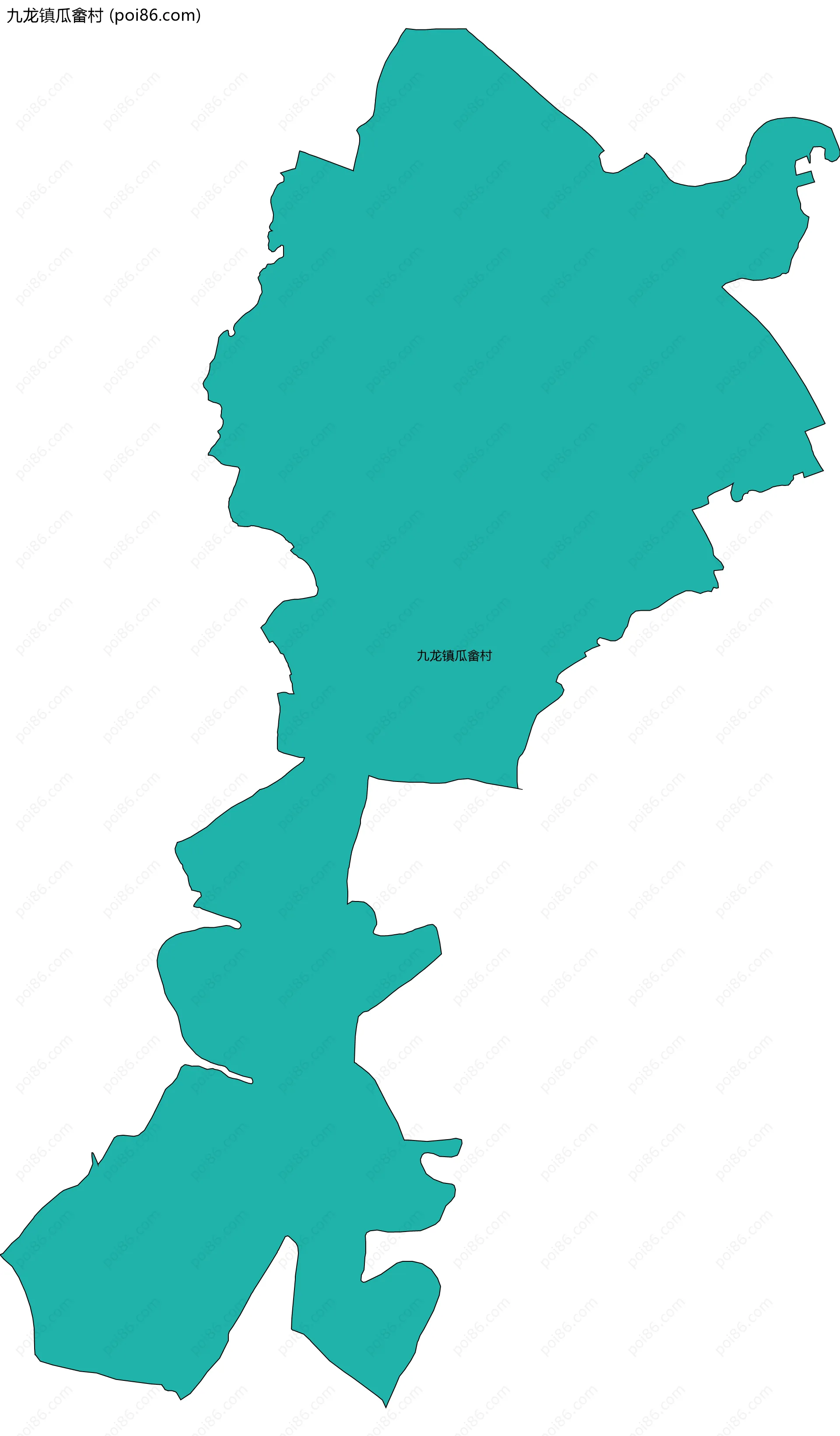 九龙镇瓜畲村边界地图