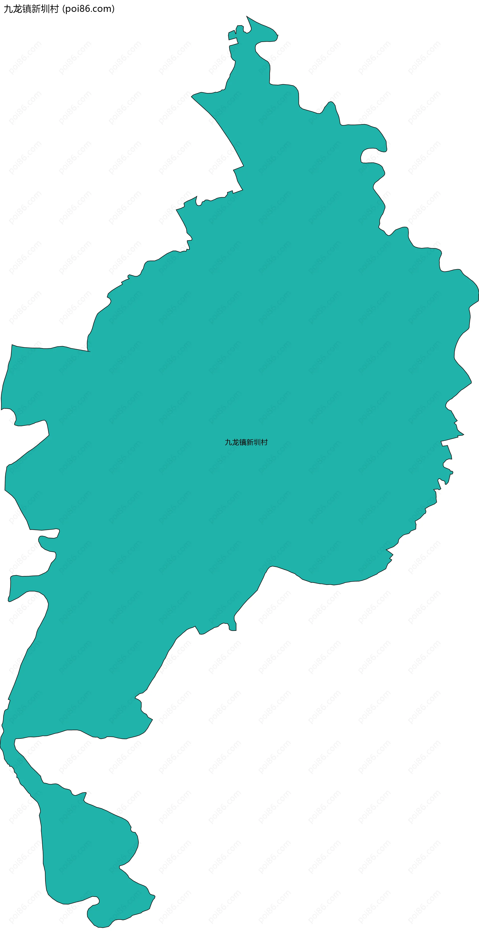 九龙镇新圳村边界地图