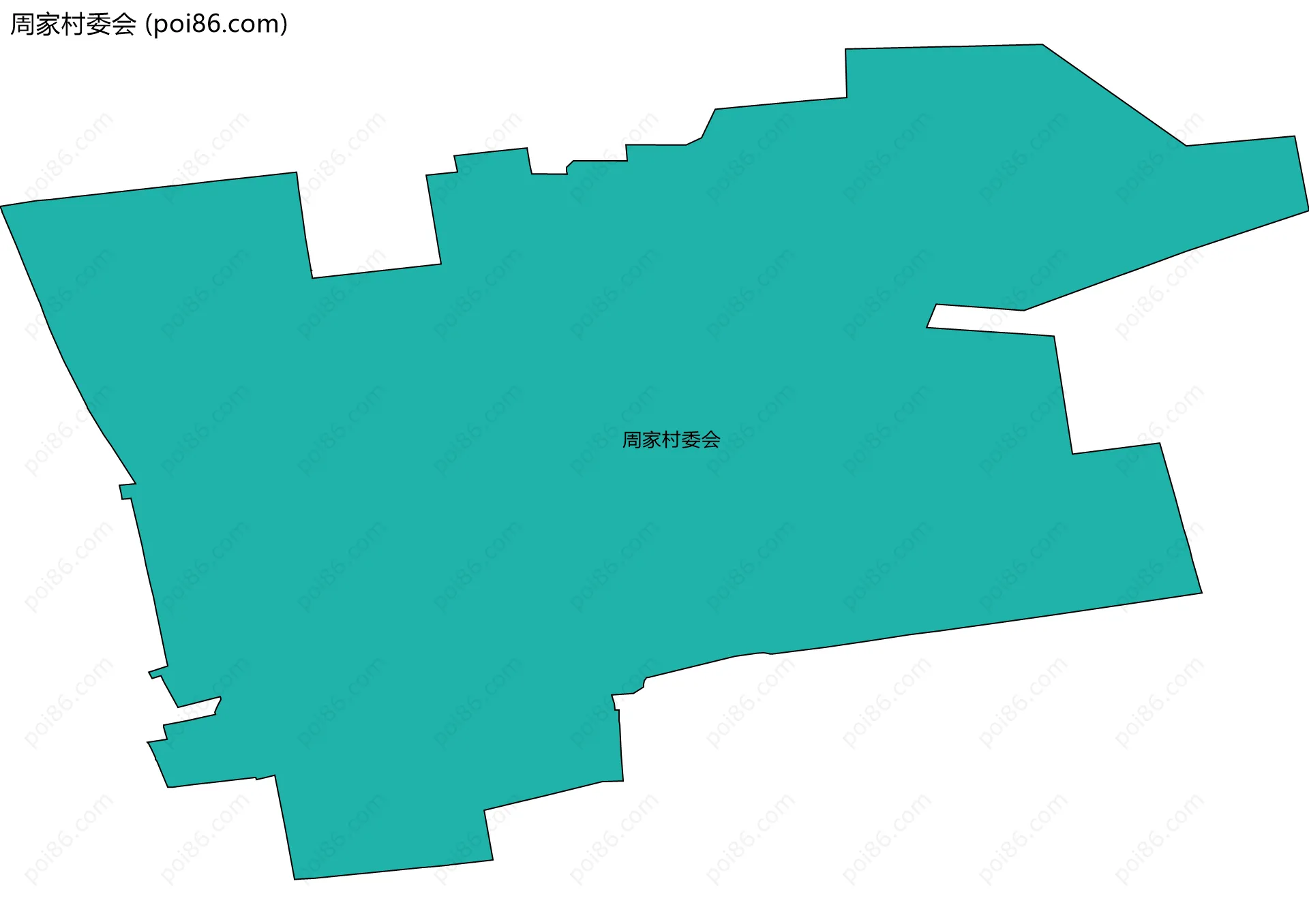 周家村委会边界地图