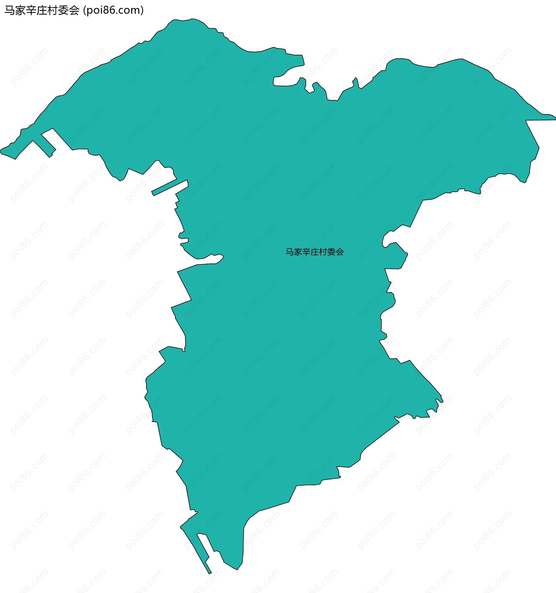 马家辛庄村委会边界地图