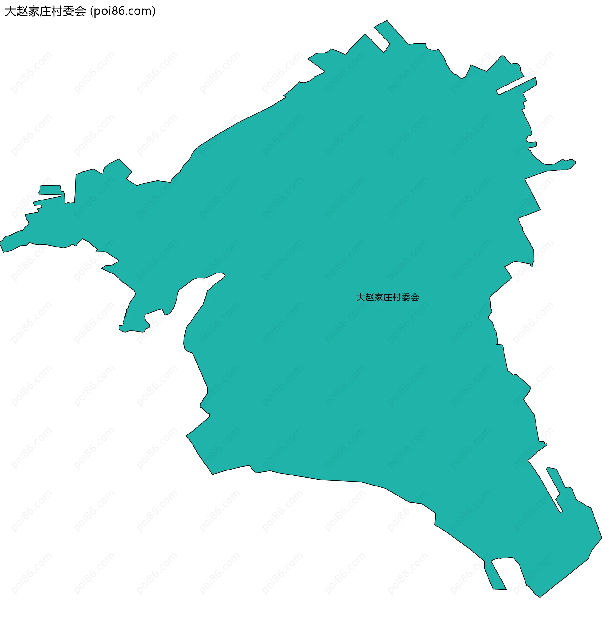大赵家庄村委会边界地图