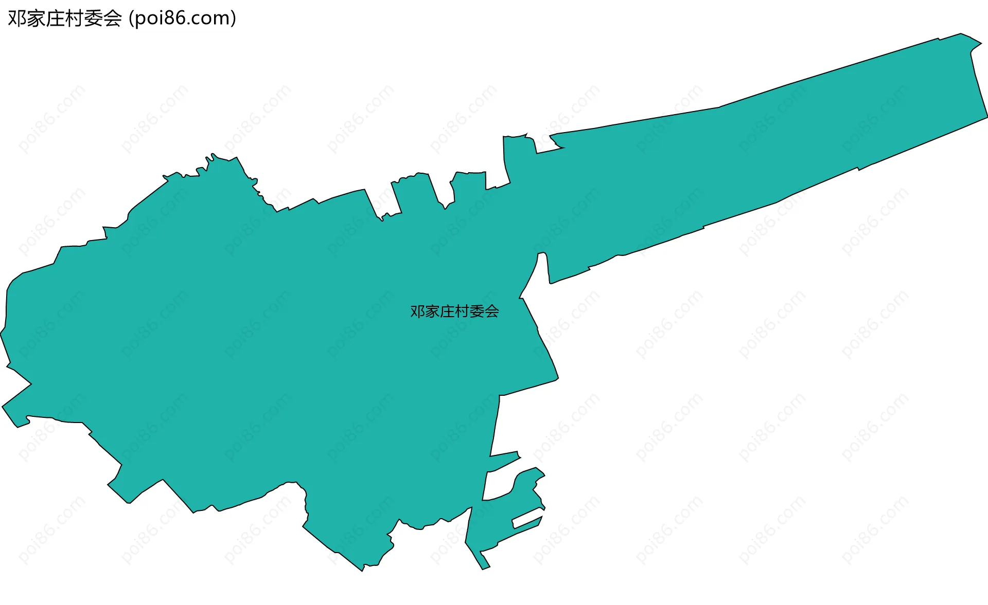 邓家庄村委会边界地图