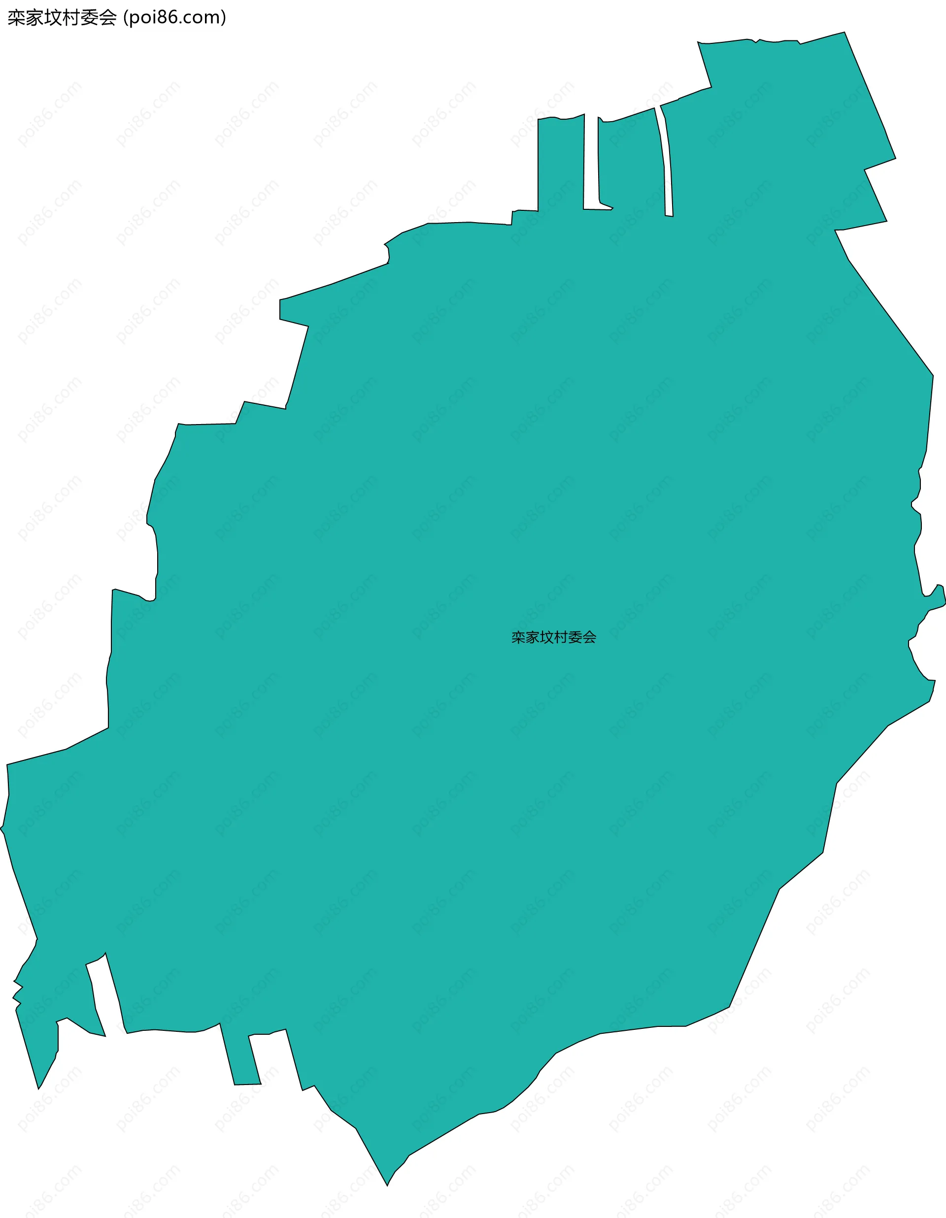 栾家坟村委会边界地图