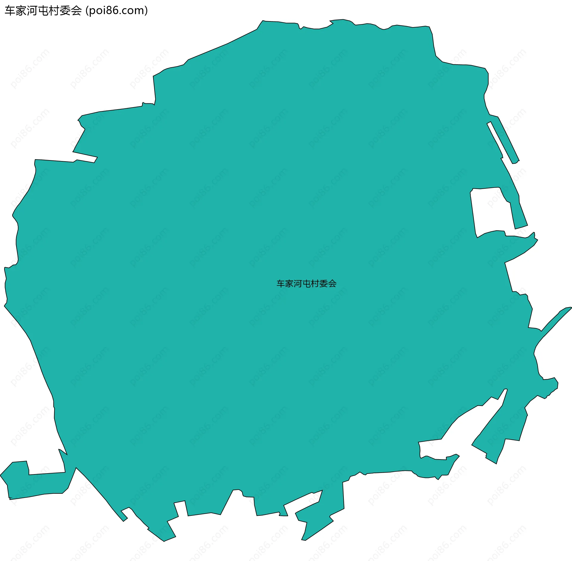 车家河屯村委会边界地图