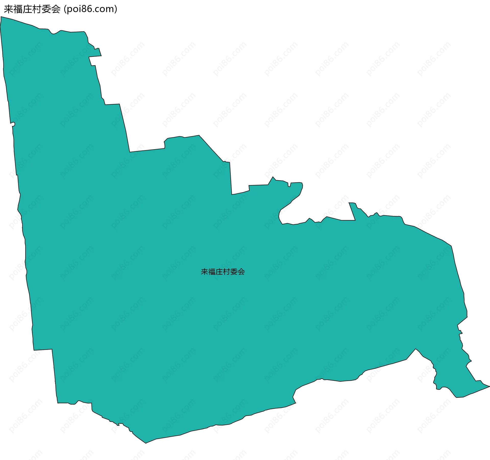 来福庄村委会边界地图