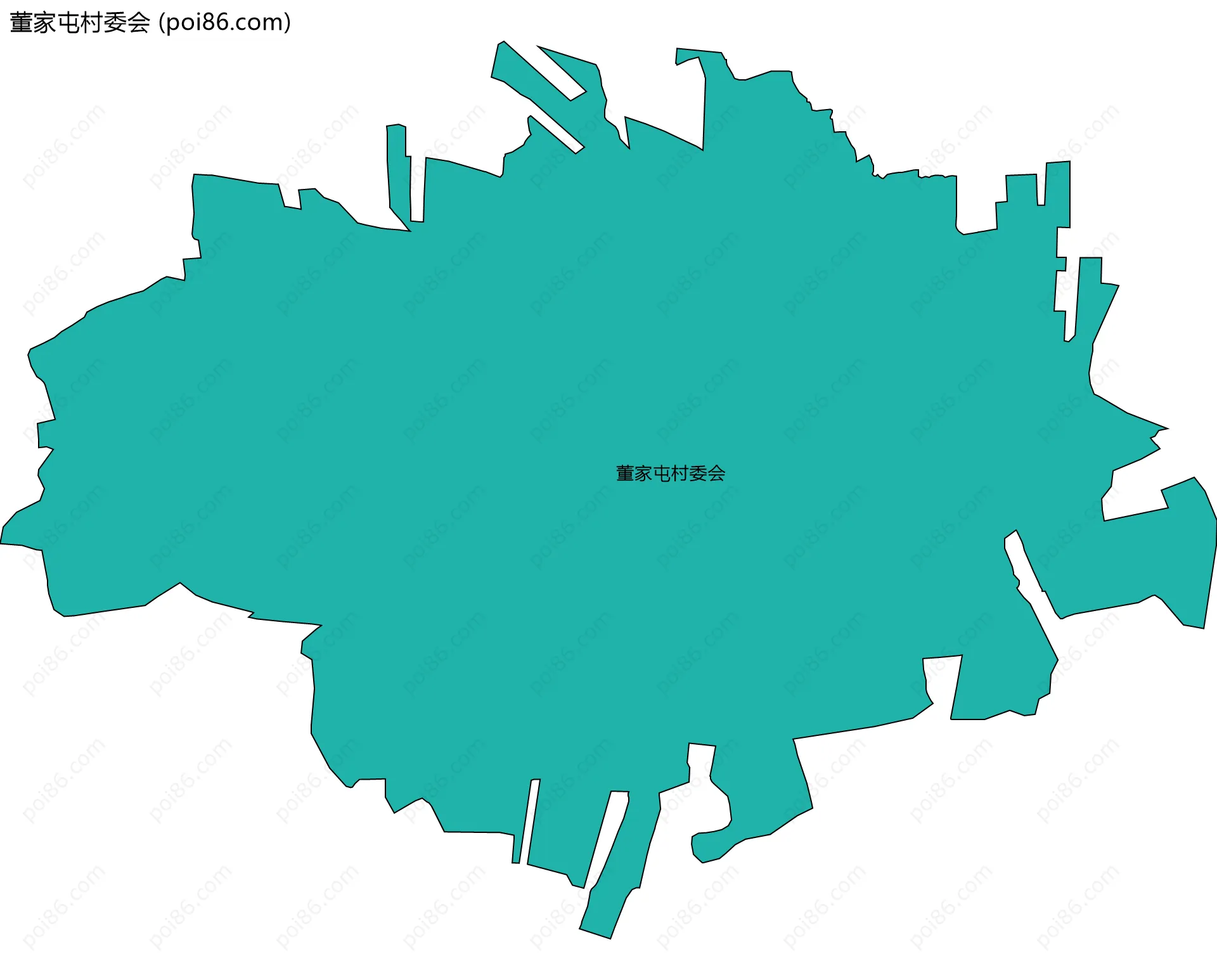 董家屯村委会边界地图